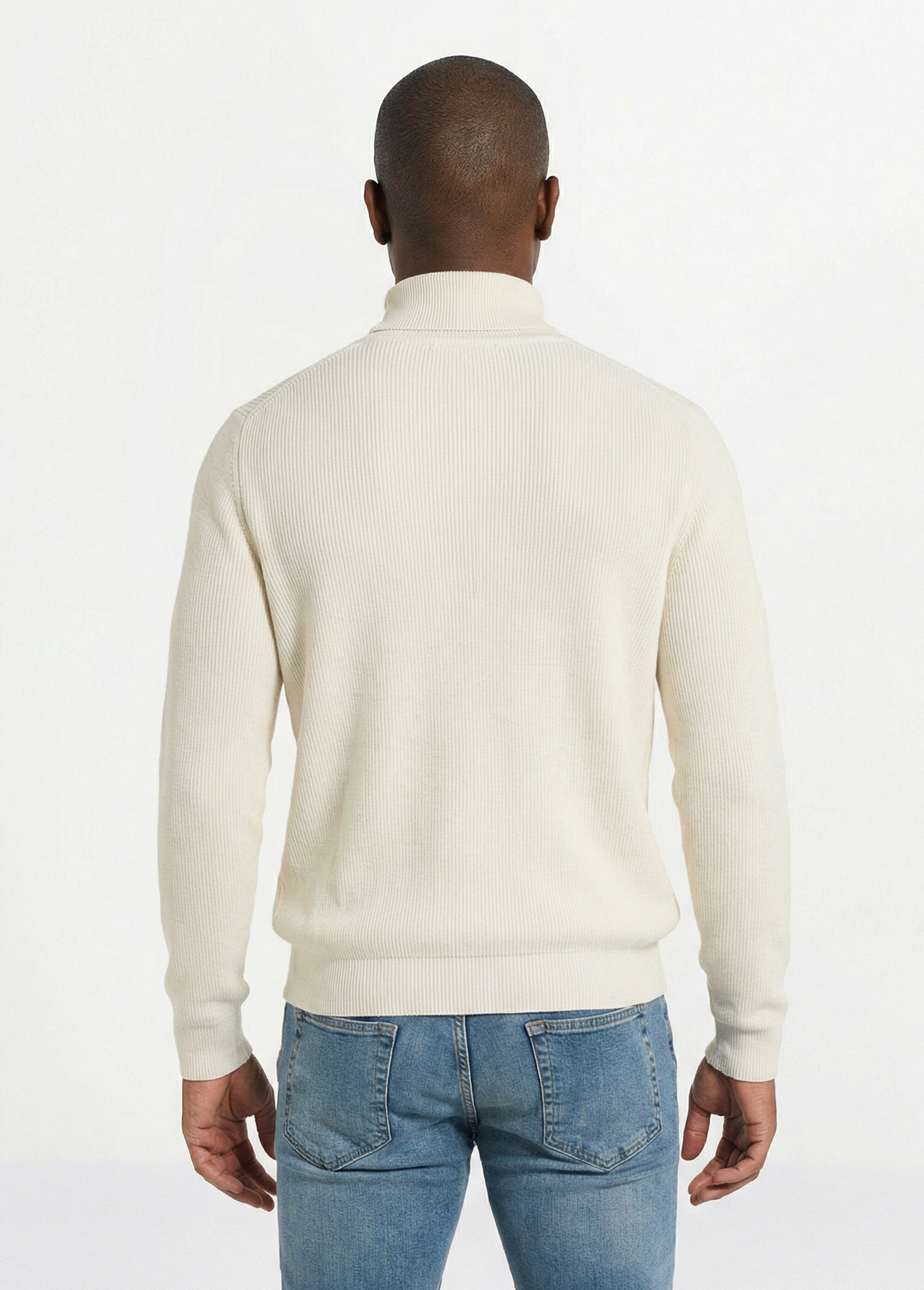 Gilet zippé en maille avec col montant