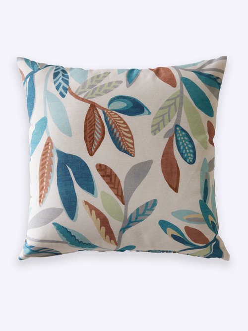 Housse de coussin carrée imprimée Bleu RADEAU FA1