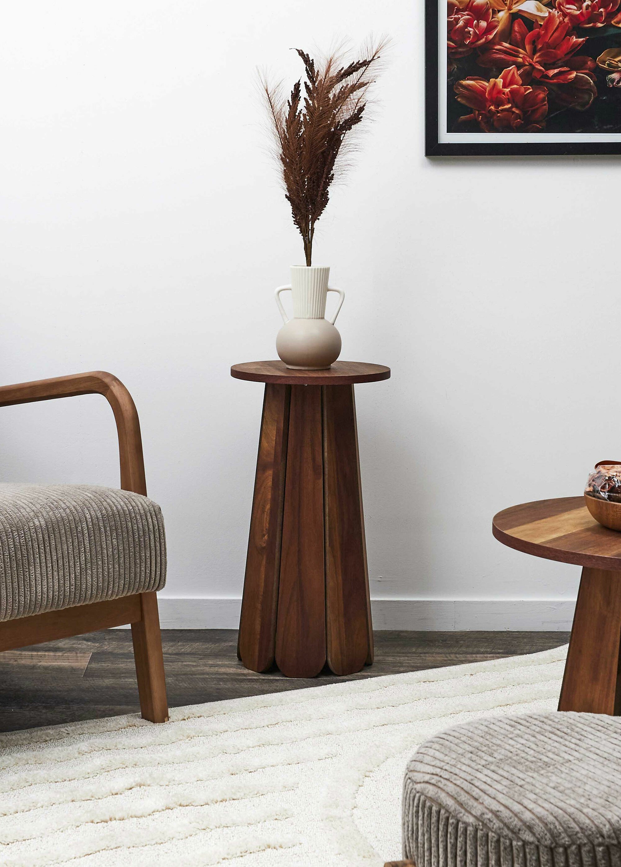 Petite sellette en bois style ethnique MARRON CMP-HD0350 SI1