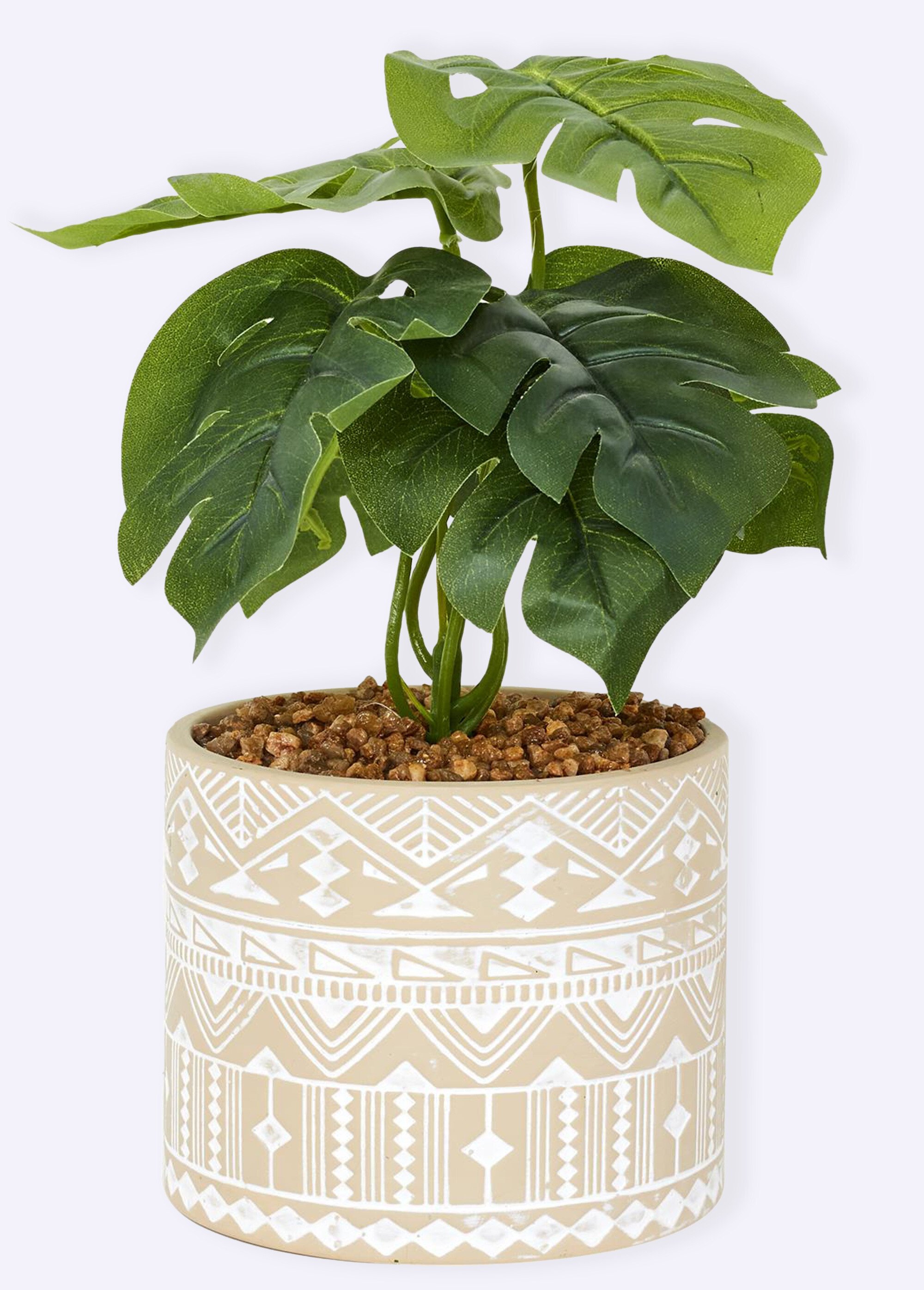 Plante artificielle + pot ethnique