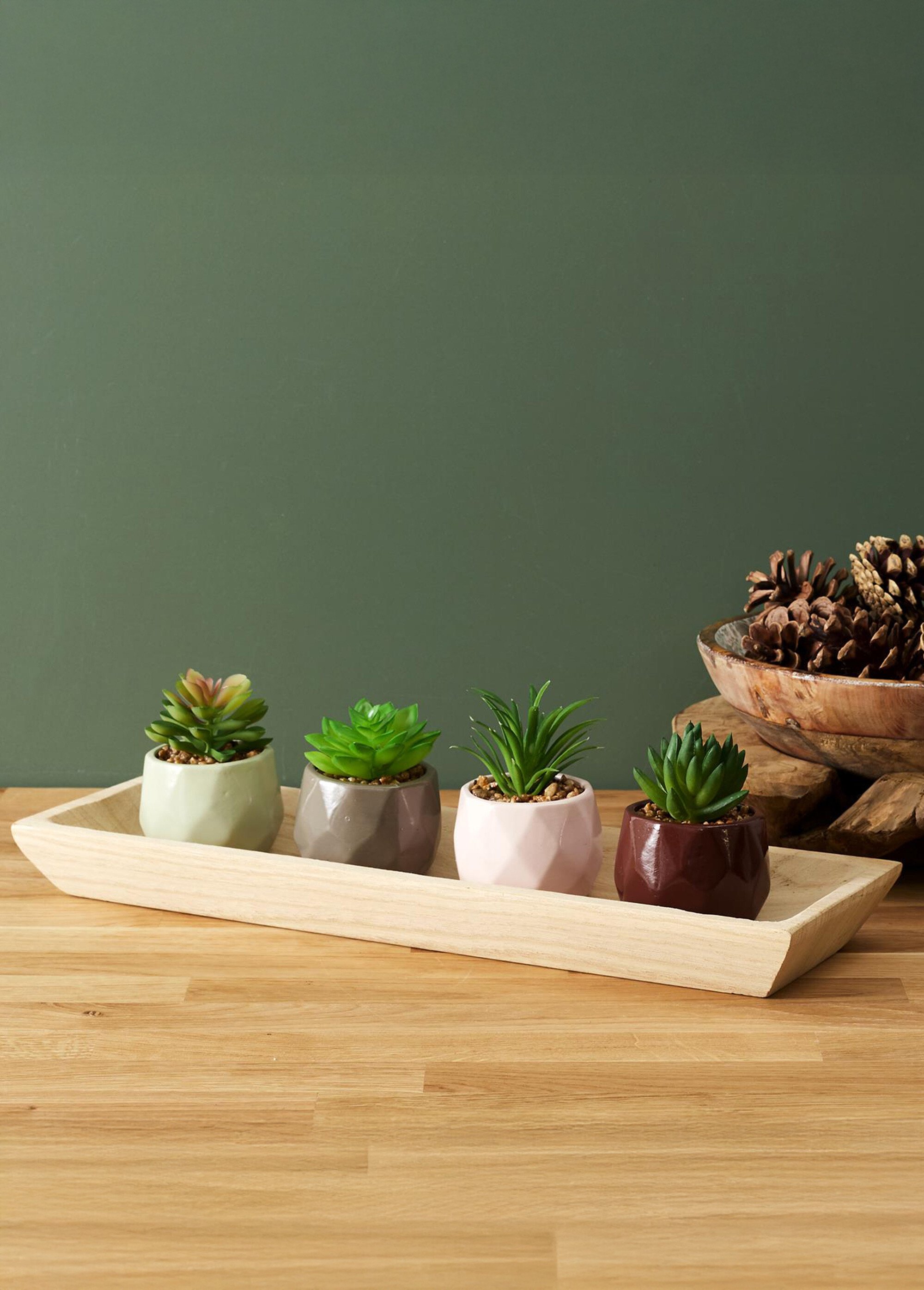 Plante artificielle + pot origami Rouge CMP-HD4196 SI2