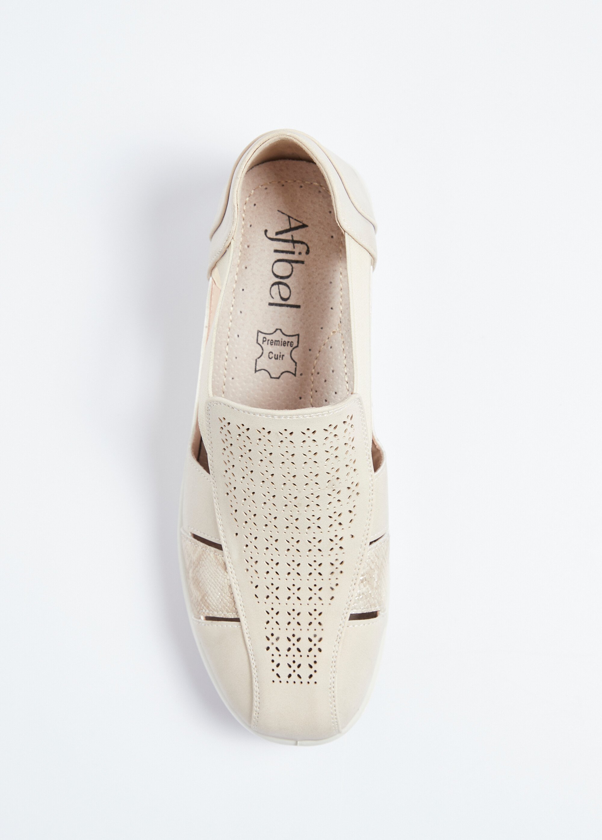 Sandales élastiquées largeur confort Femme Beige OPSALA OV1