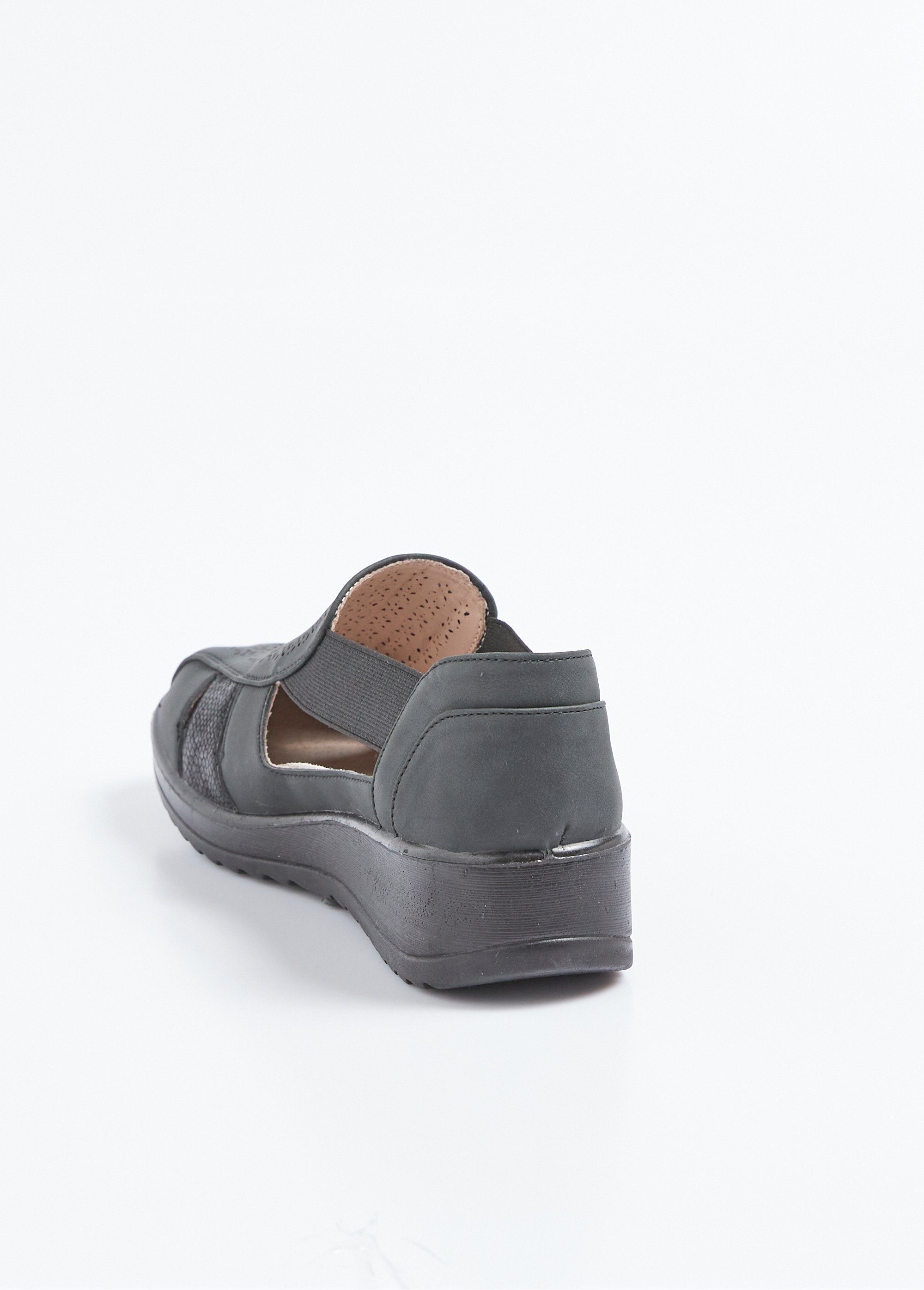 Sandales élastiquées largeur confort Femme Noir OPSALA DO1