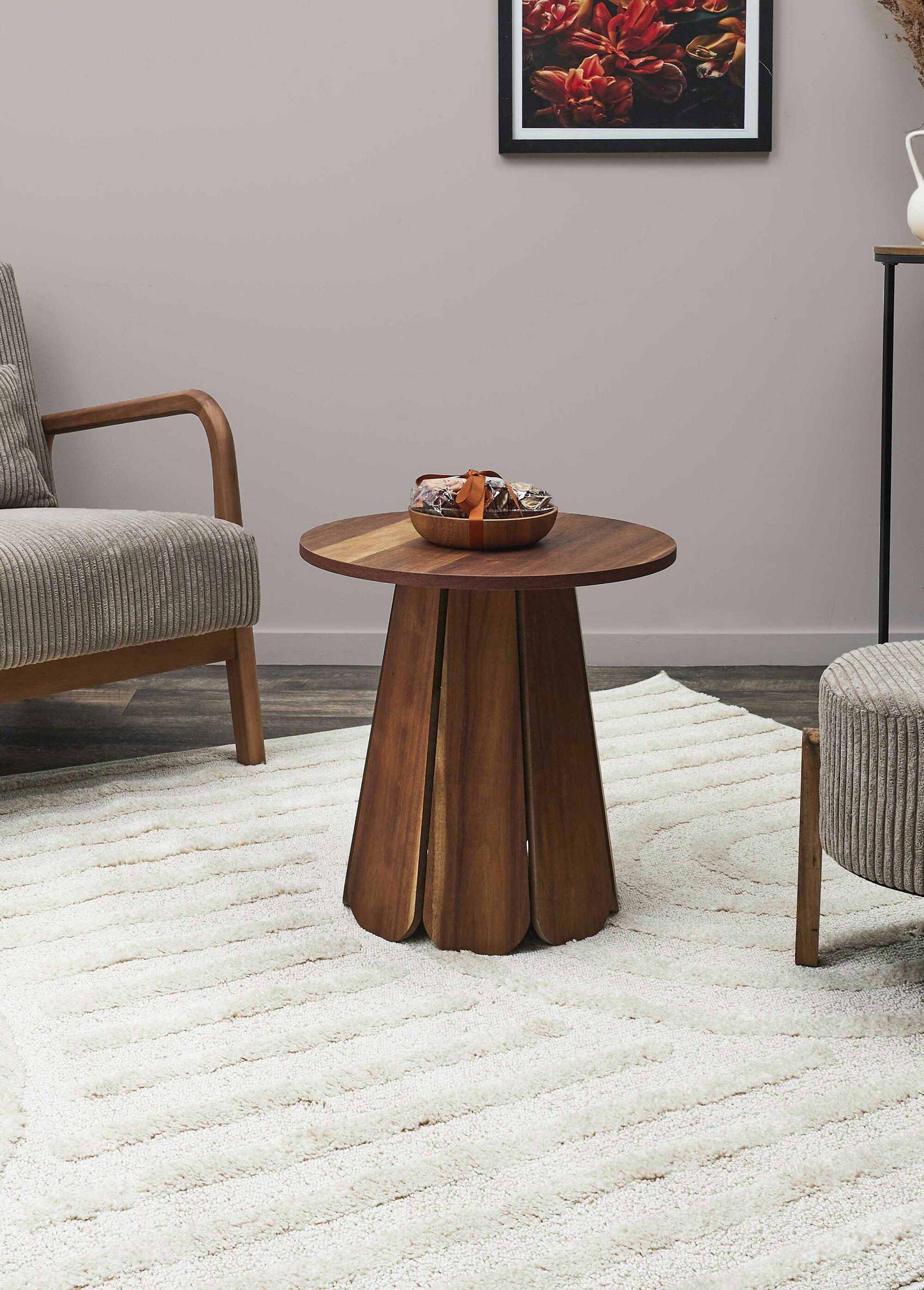 Table d'appoint en bois style ethnique MARRON CMP-HD0347 SI1