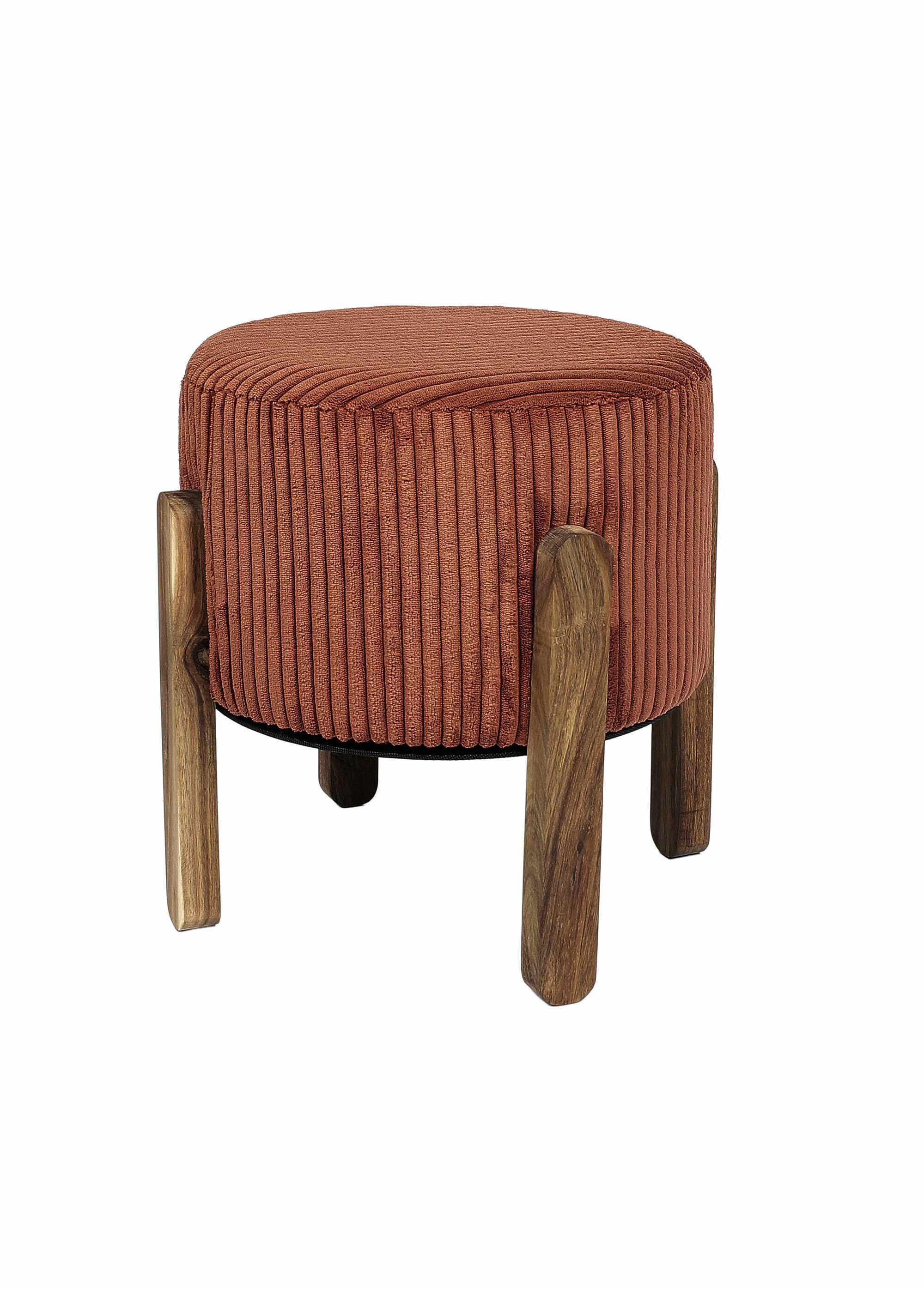 Tabouret d’appoint velours cotelé 2T