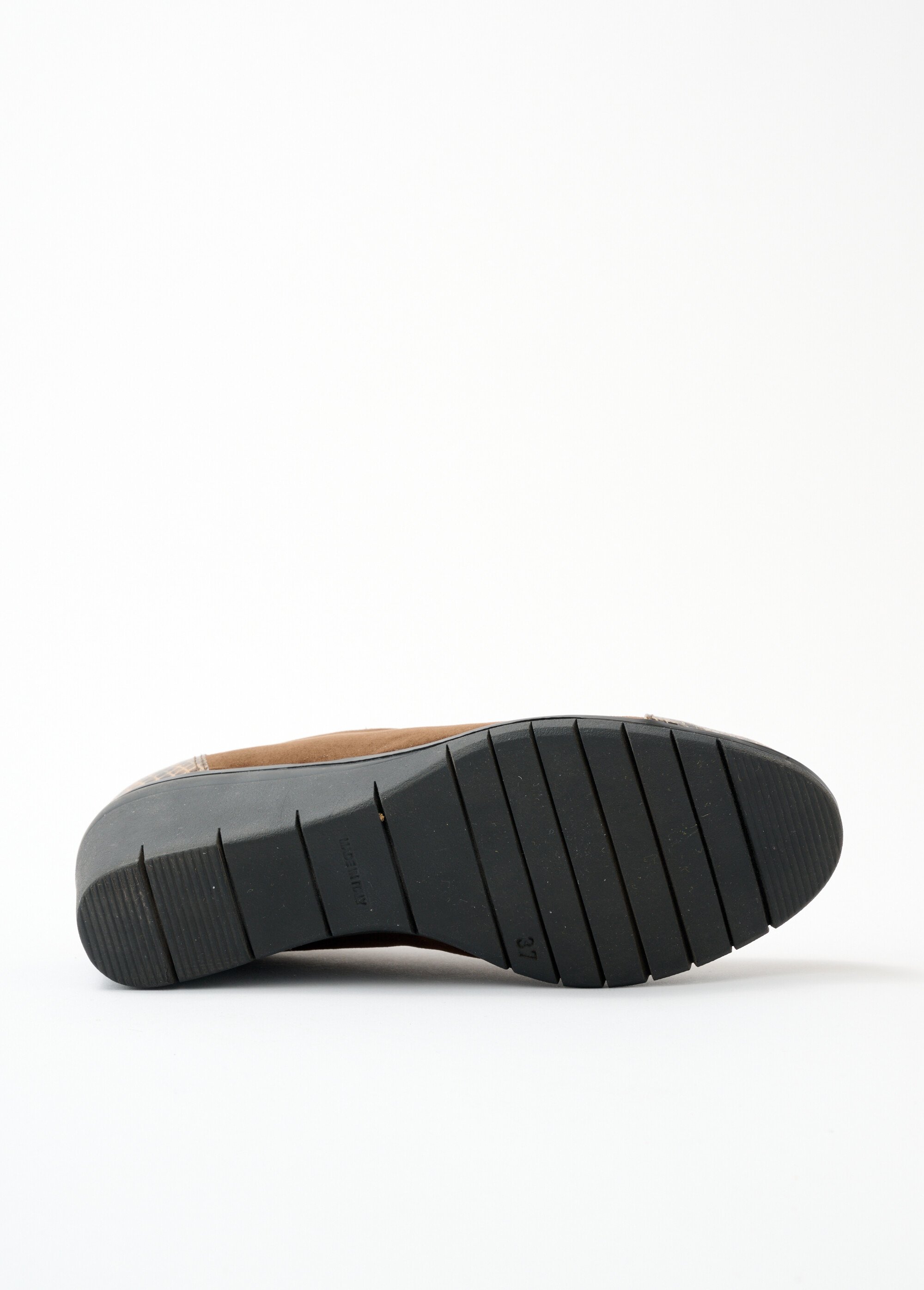 Mocassins compensés largeur confort élastiqués Femme Marron ONDE UN1