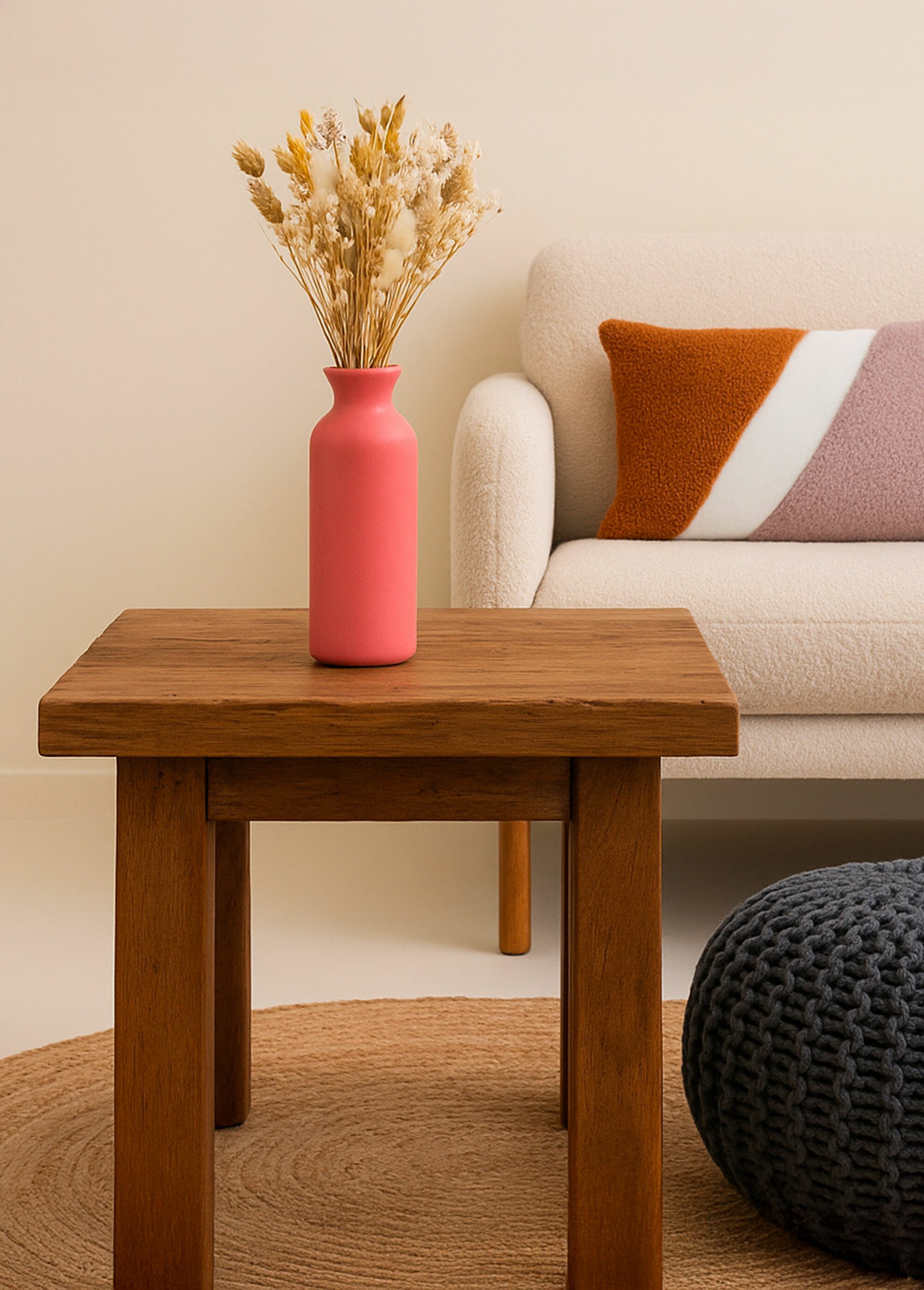 Vase en céramique tube, design épuré Marron NOR-27743 SI1