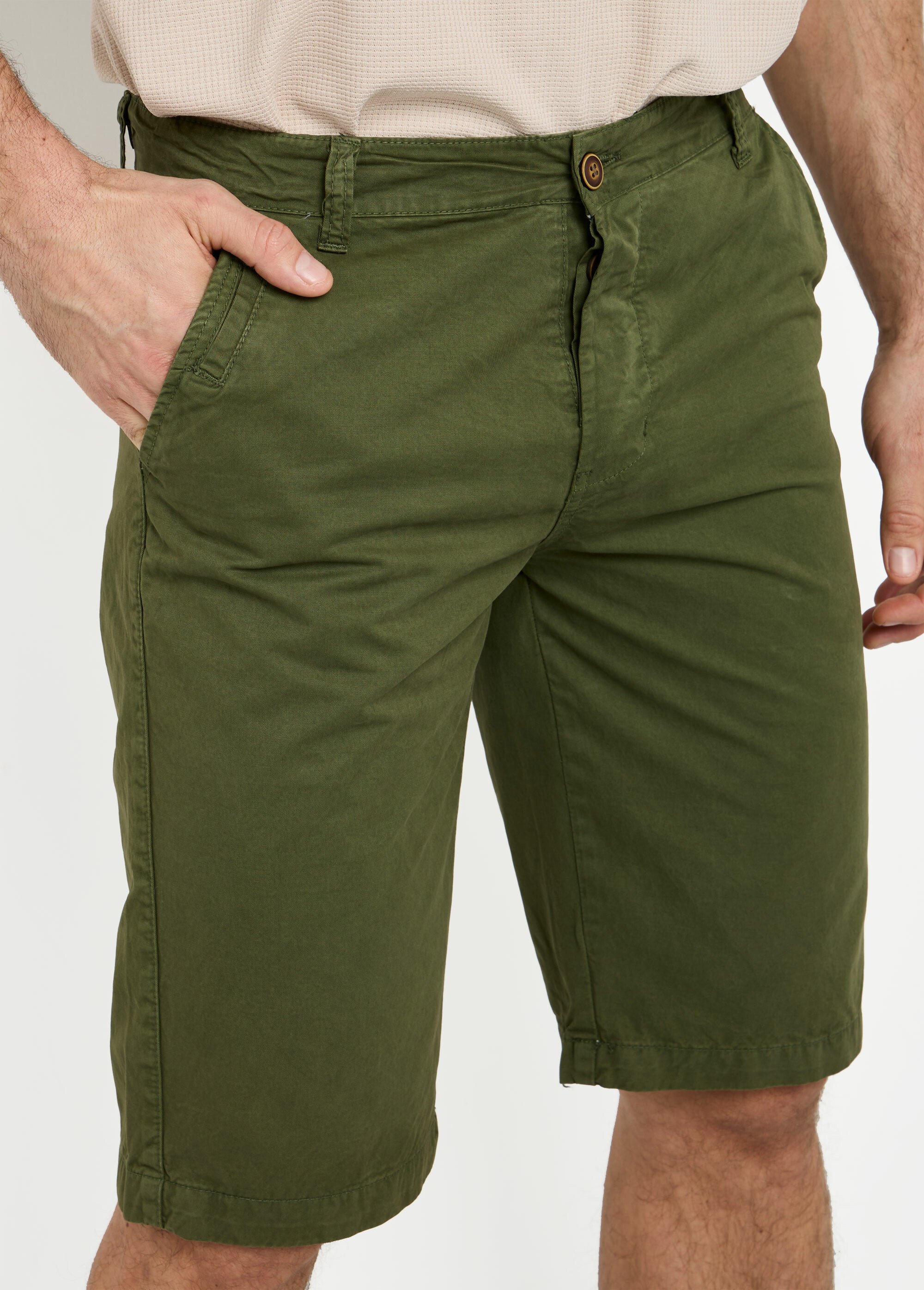 Bermuda pur coton, style chino