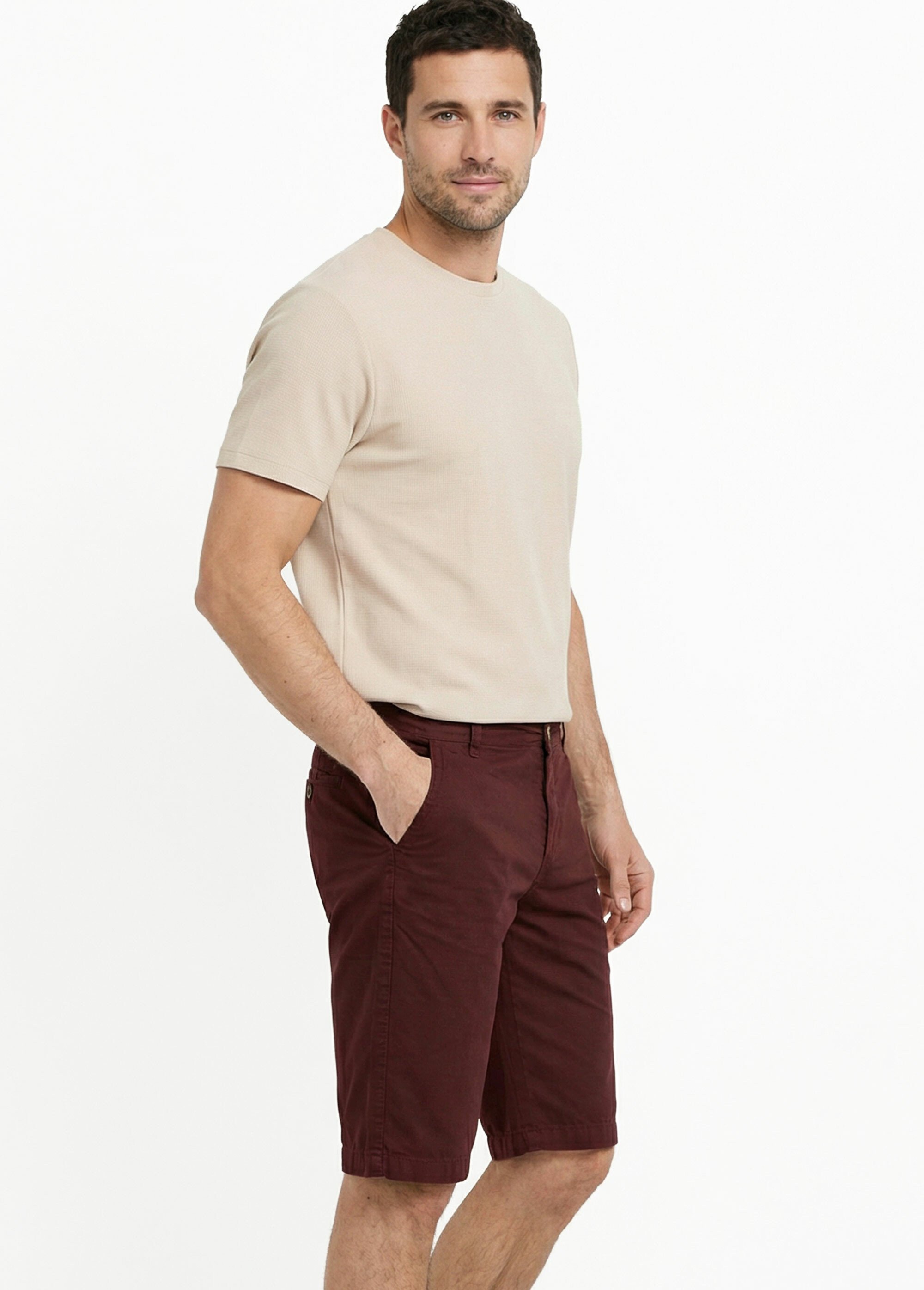 Bermuda pur coton, style chino