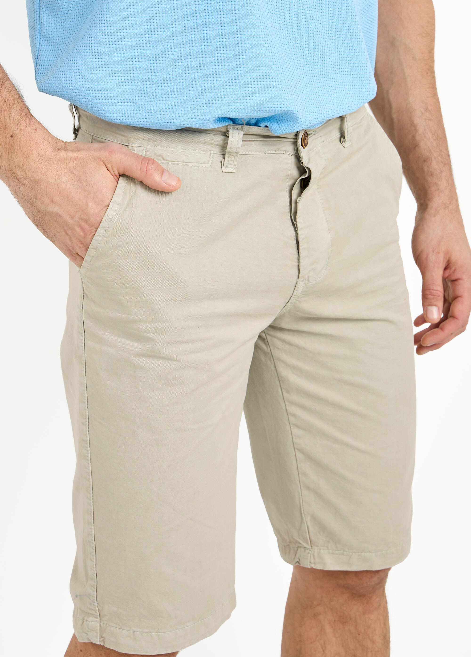 Bermuda pur coton, style chino