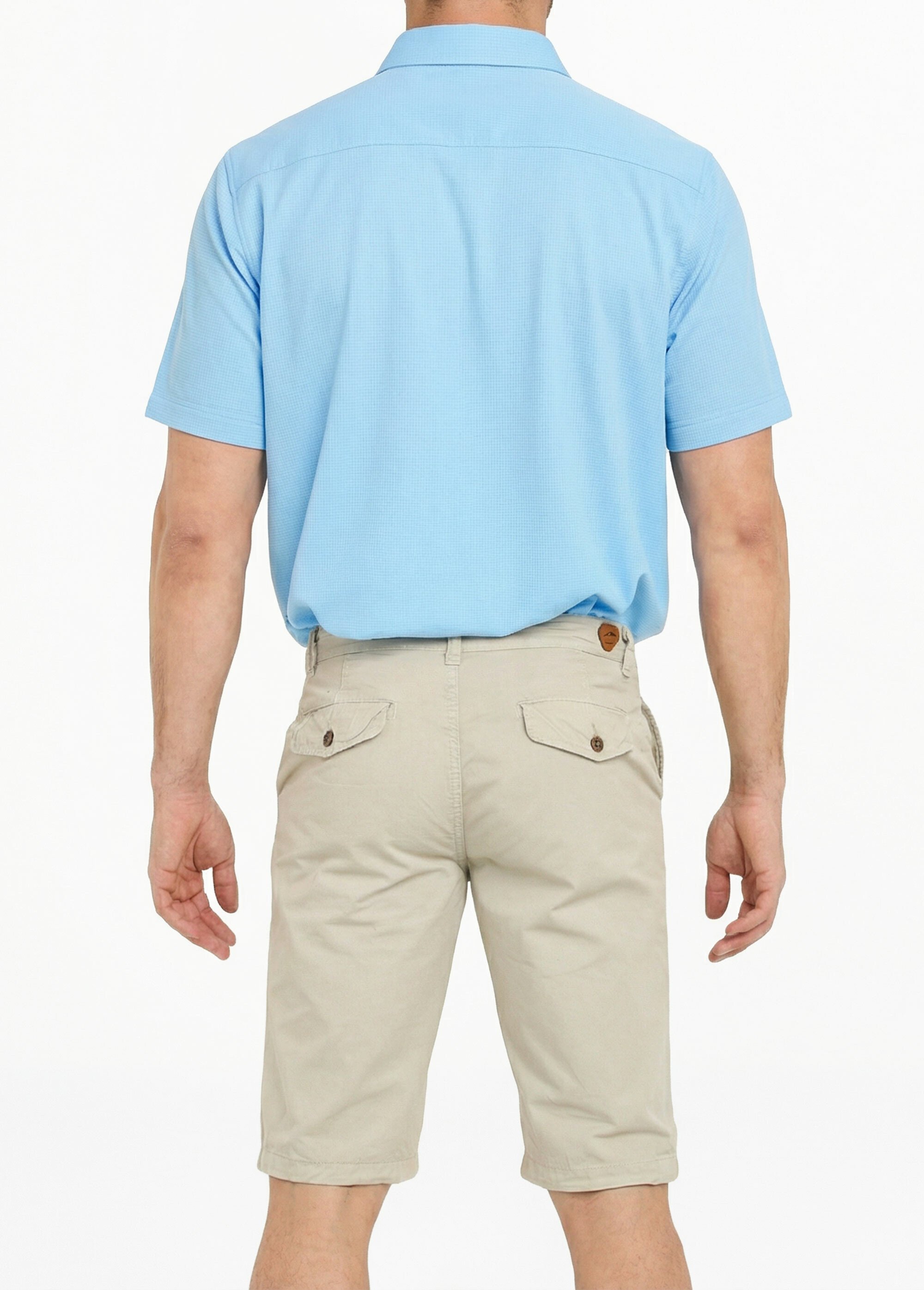 Bermuda pur coton, style chino Homme Beige DYL2110 DO1