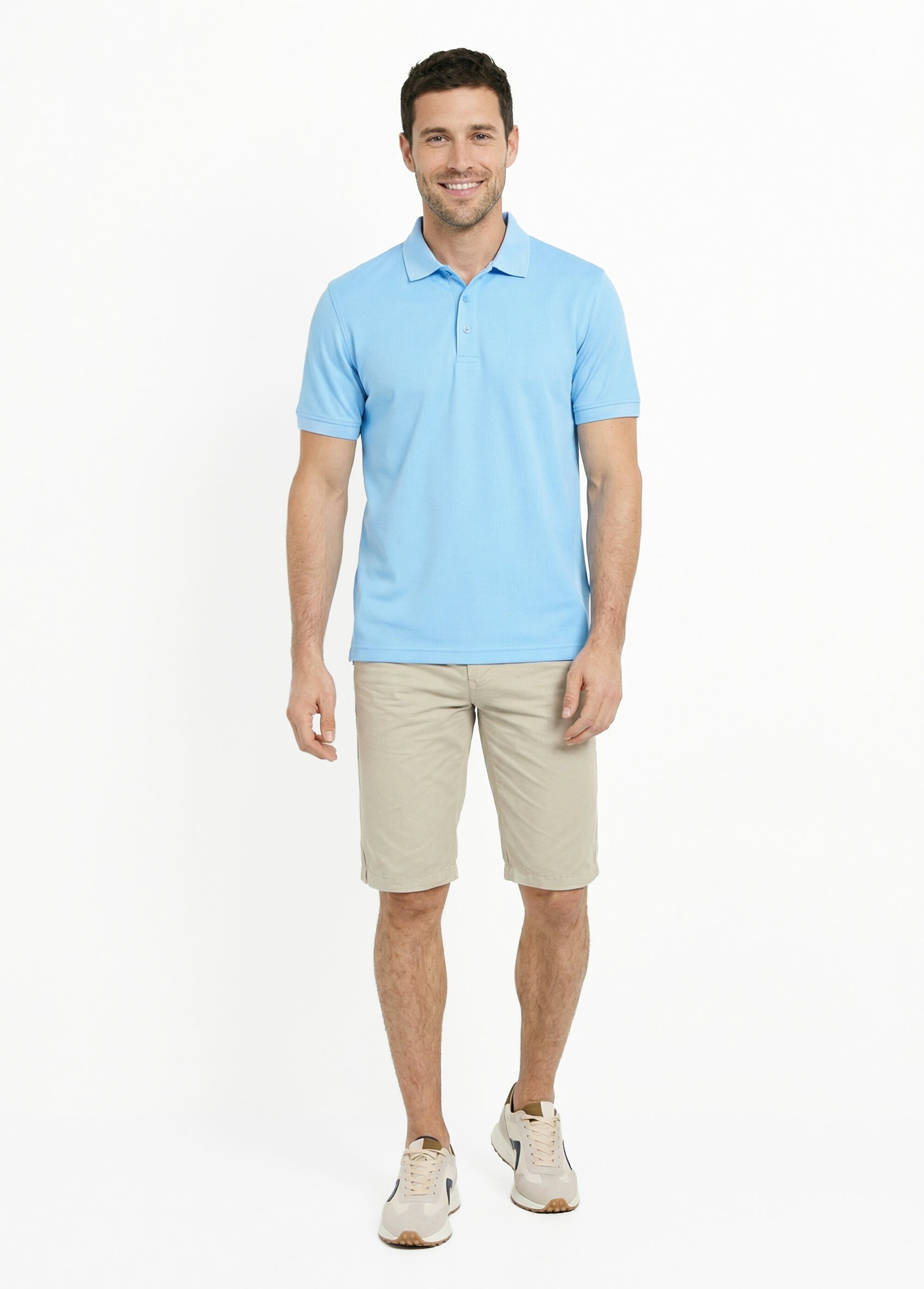 Bermuda pur coton, style chino Homme Beige DYL2110 SF1