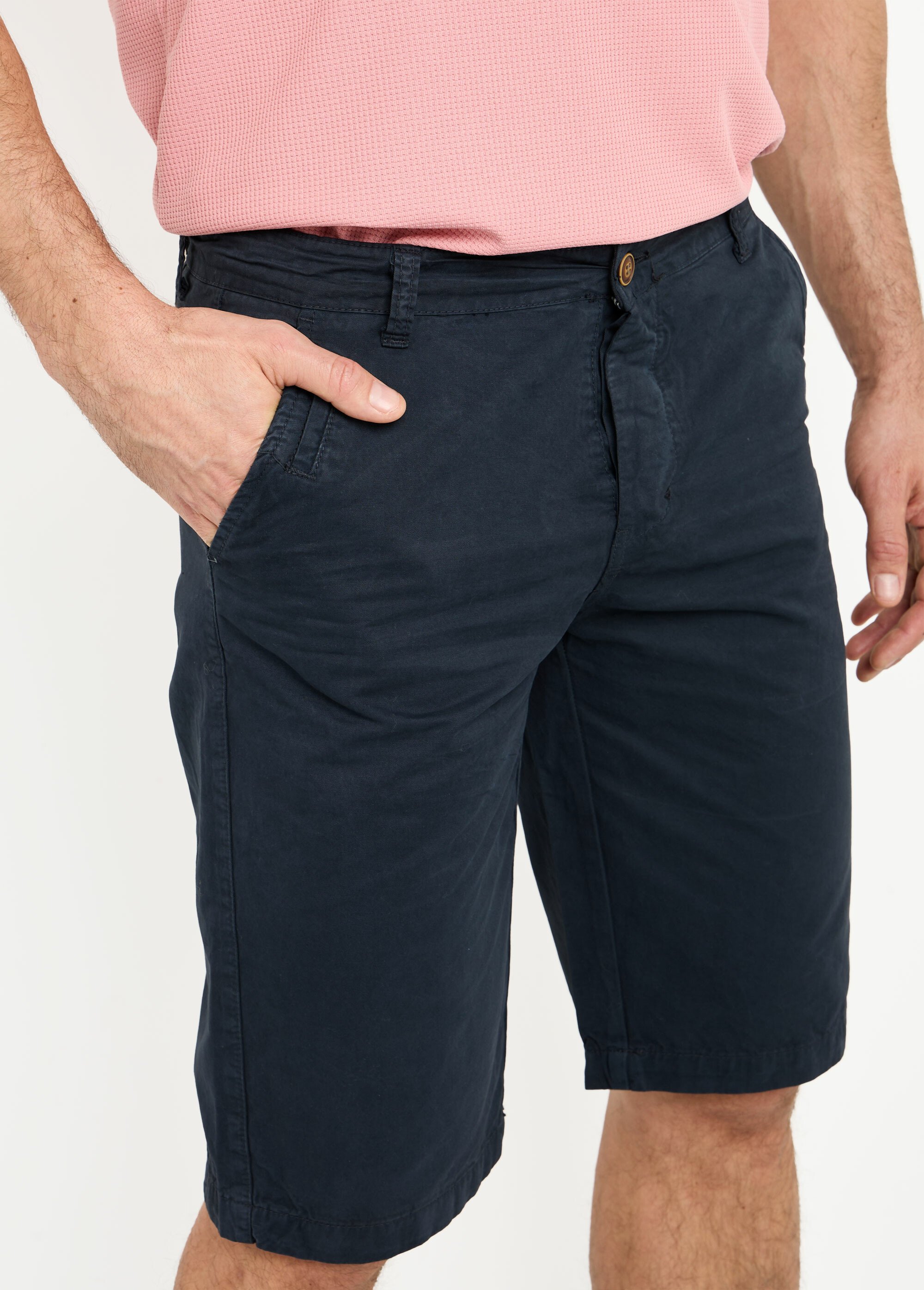Bermuda pur coton, style chino