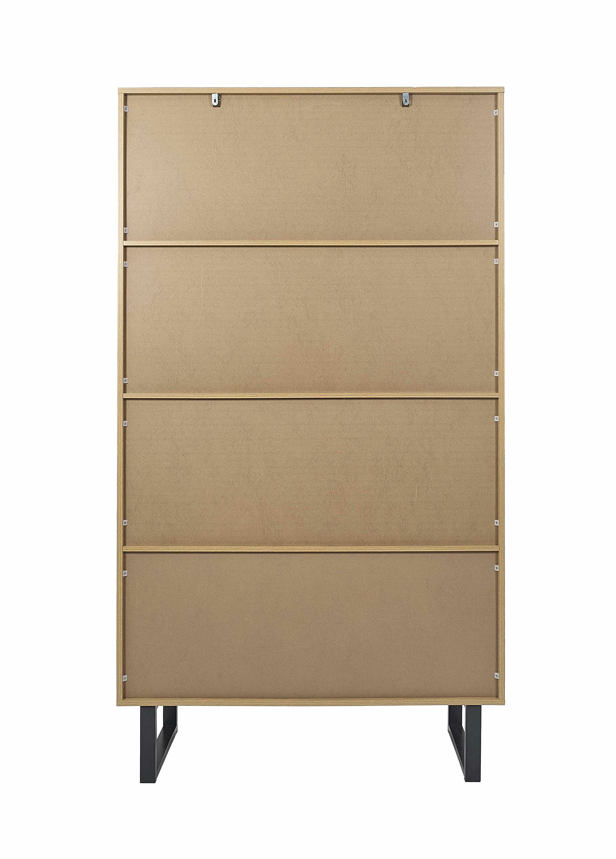 Bibliothèque bois décor forme abstraite MARRON CMP-HD0435 DO1