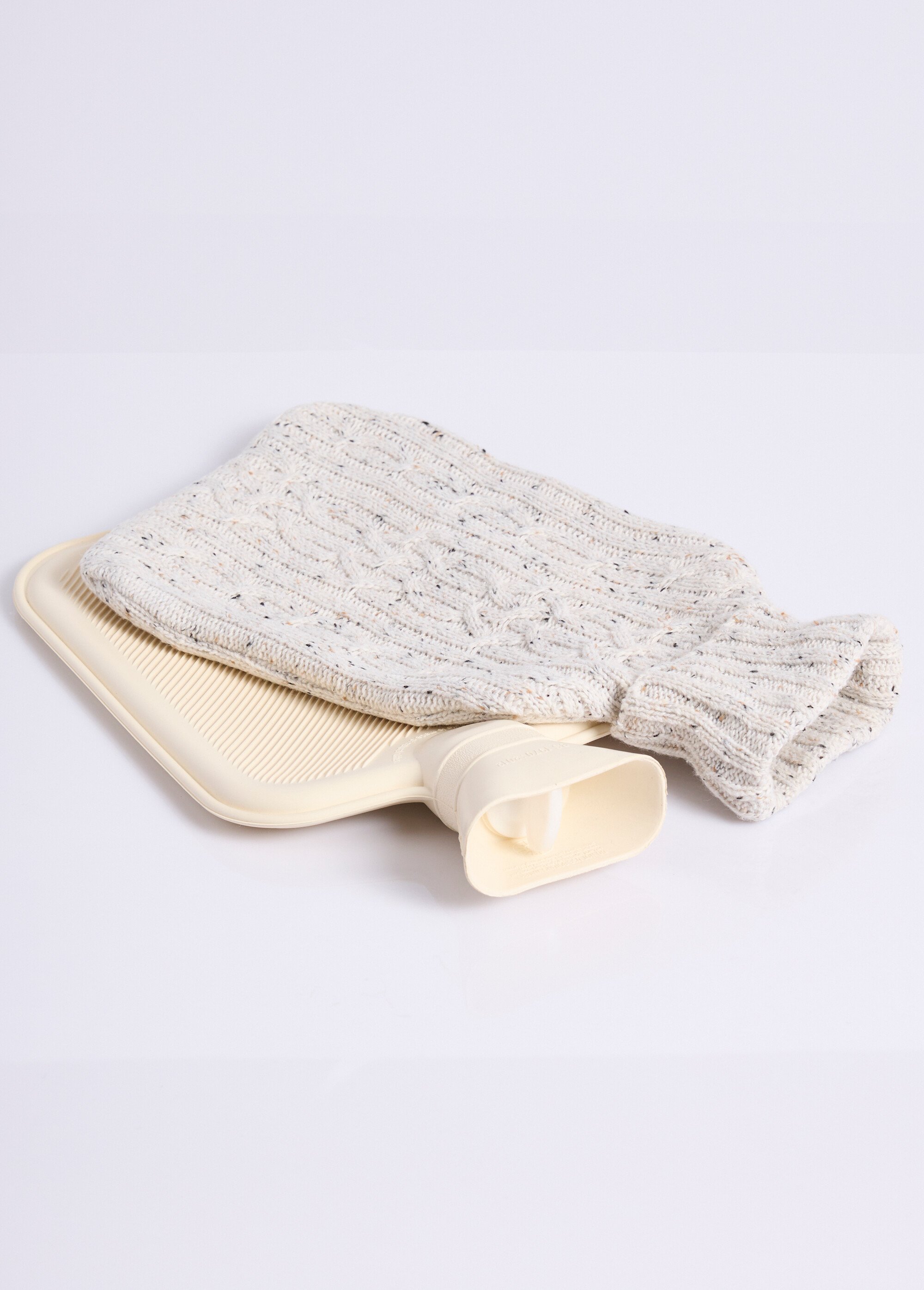 Bouillotte à eau + housse façon laine Blanc TIS-WARMERS3682 DE1