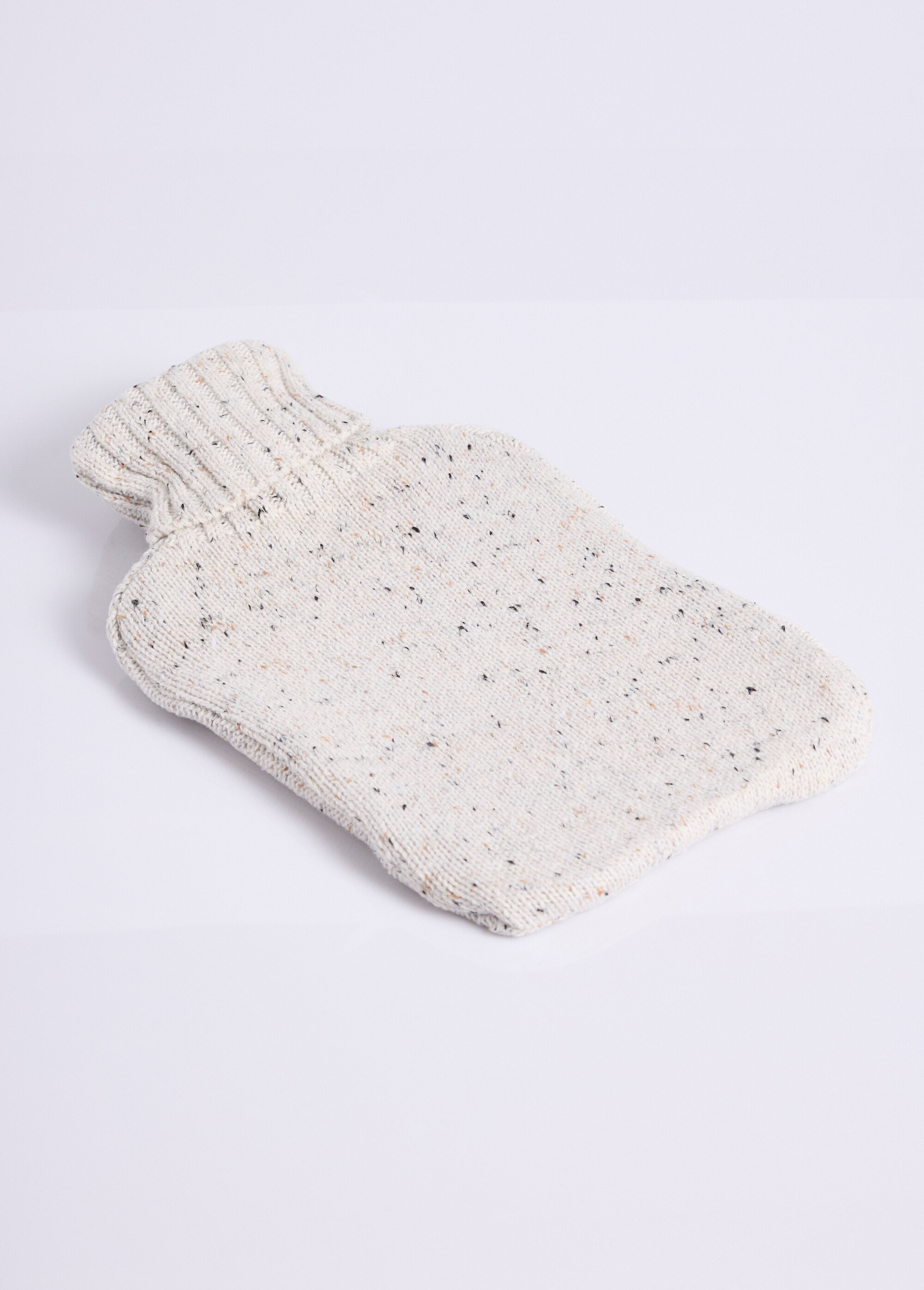 Bouillotte à eau + housse façon laine Blanc TIS-WARMERS3682 DO1