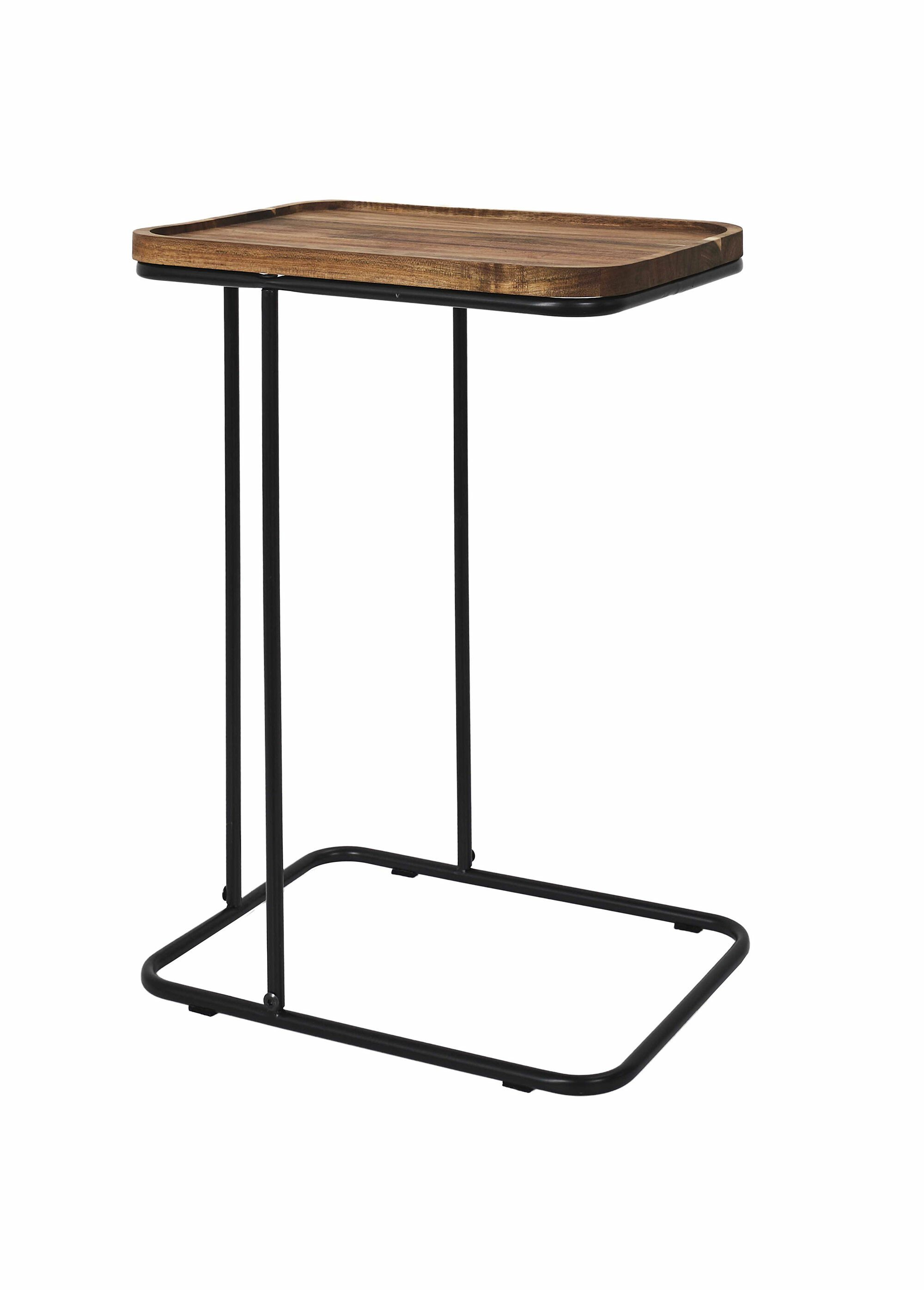 Bout de canapé en bois d'acacia MARRON CMP-HD0403 FA1