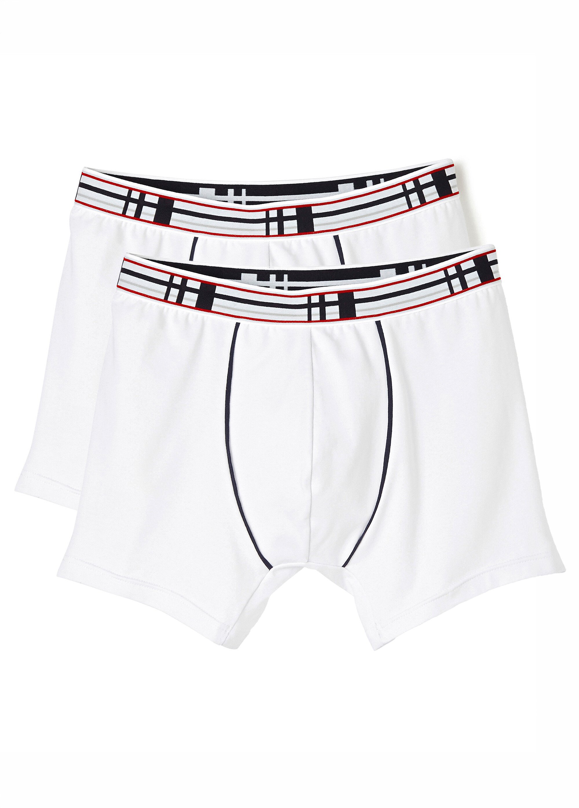 Boxer fermé coton stretch - lot de 2 Homme Blanc ISOCELE AP1