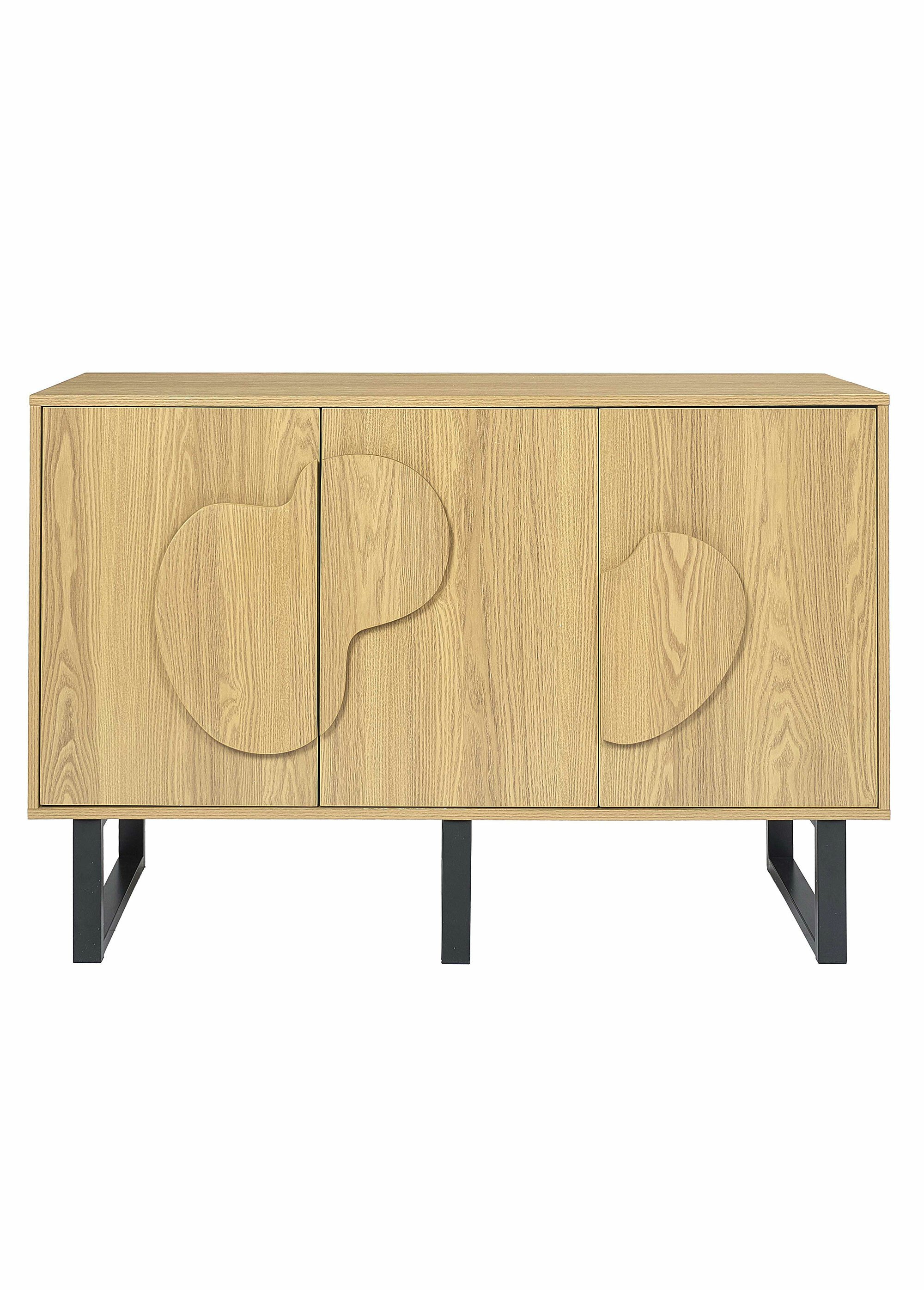 Buffet en bois décor forme abstraite