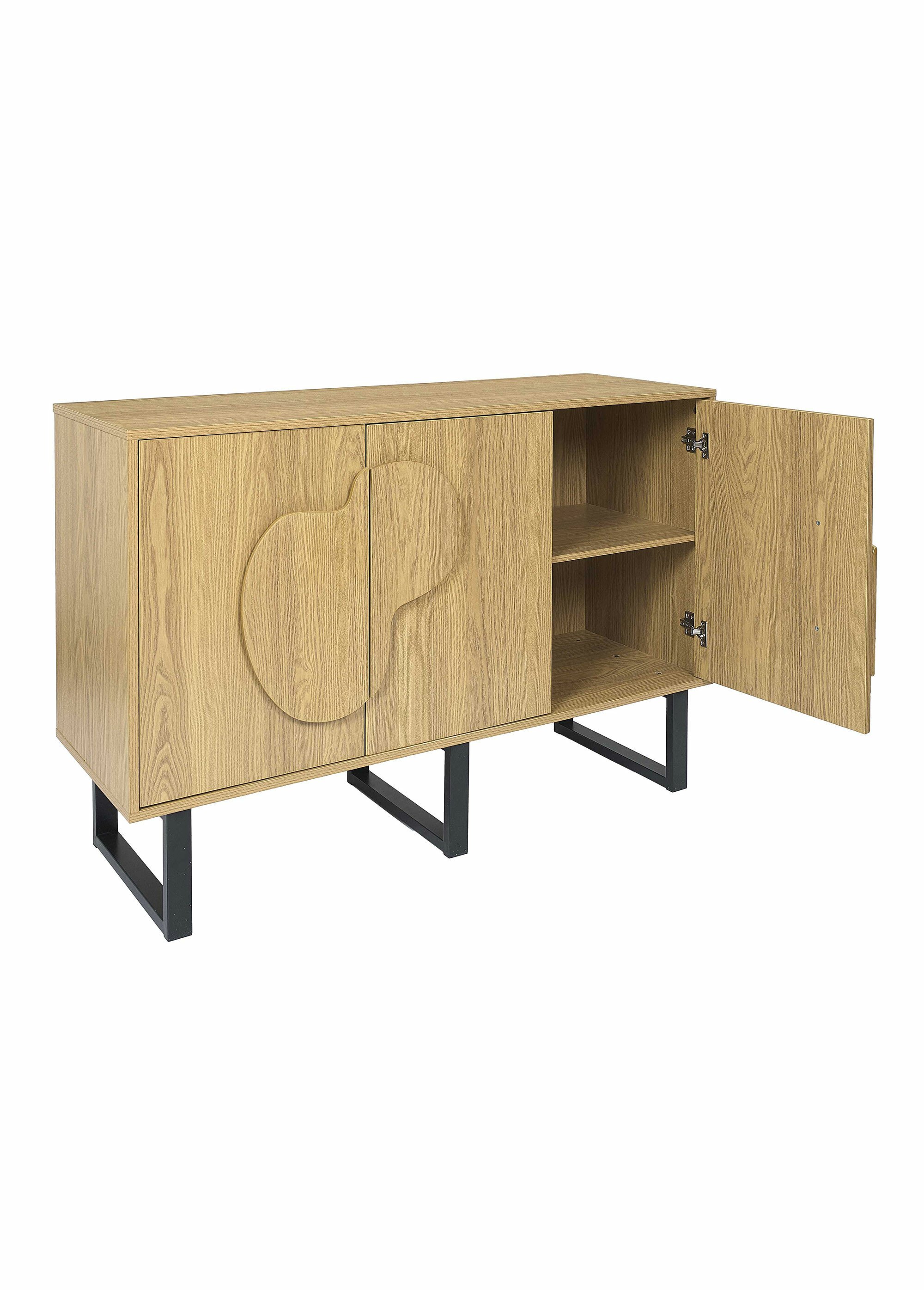 Buffet en bois décor forme abstraite MARRON CMP-HD0433 DE2