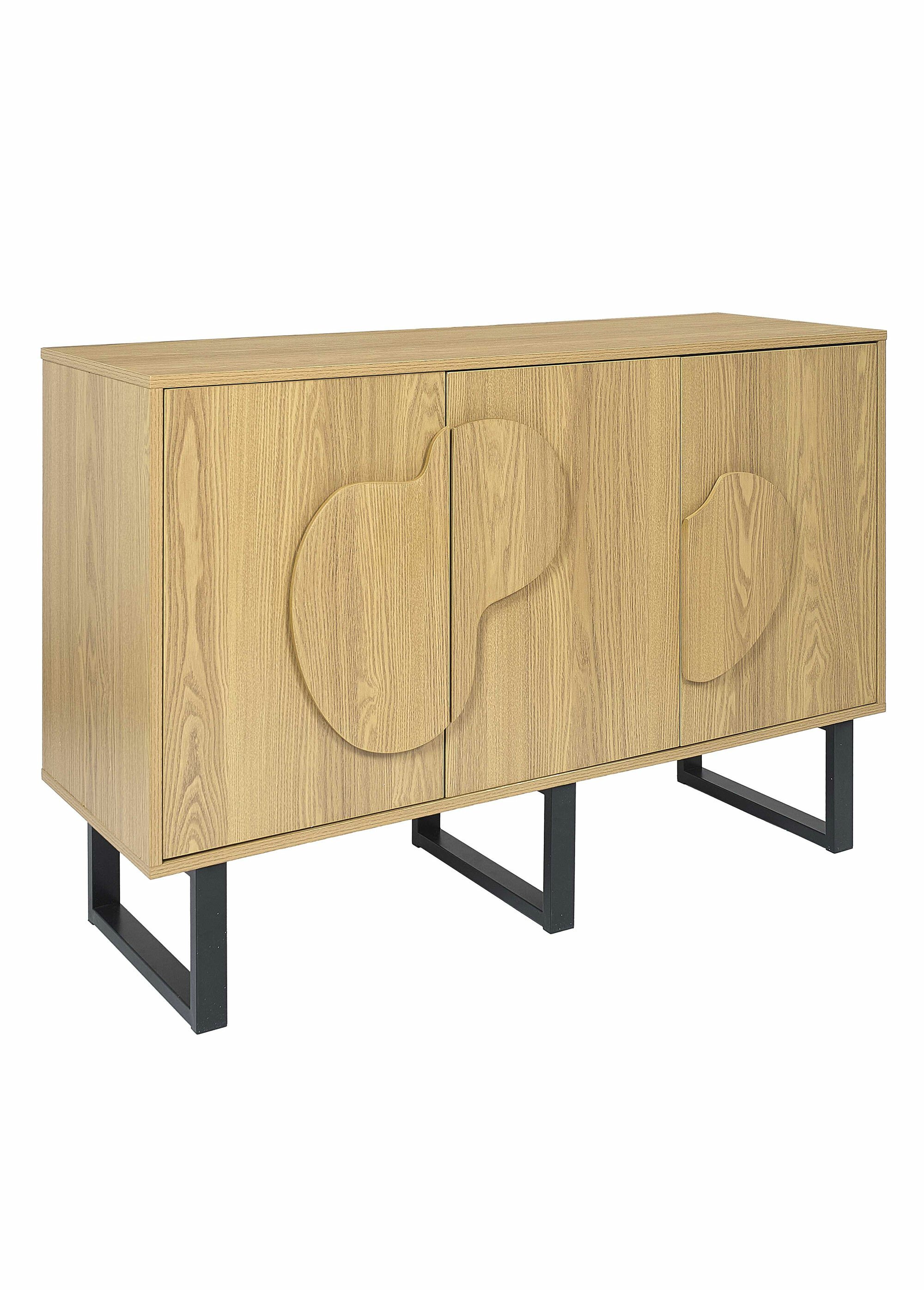 Buffet en bois décor forme abstraite