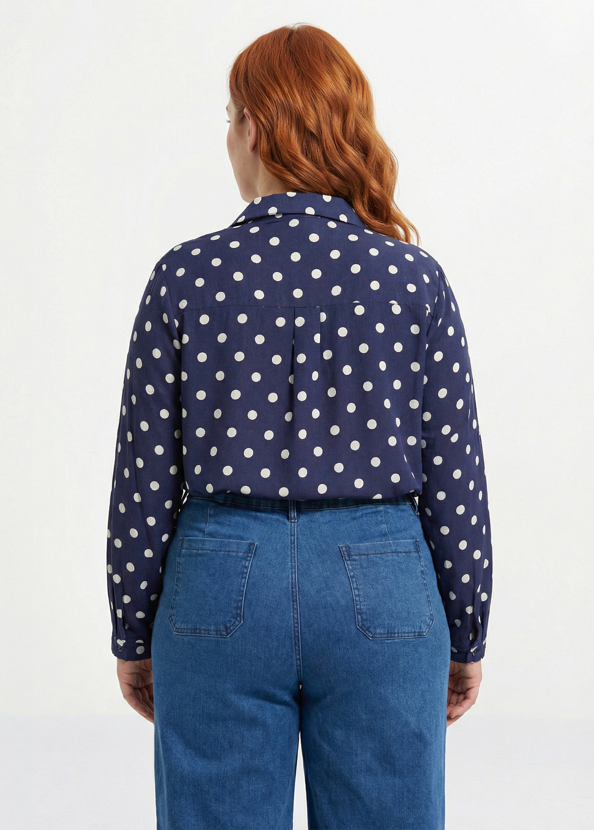 Chemisier chic, imprimé pois