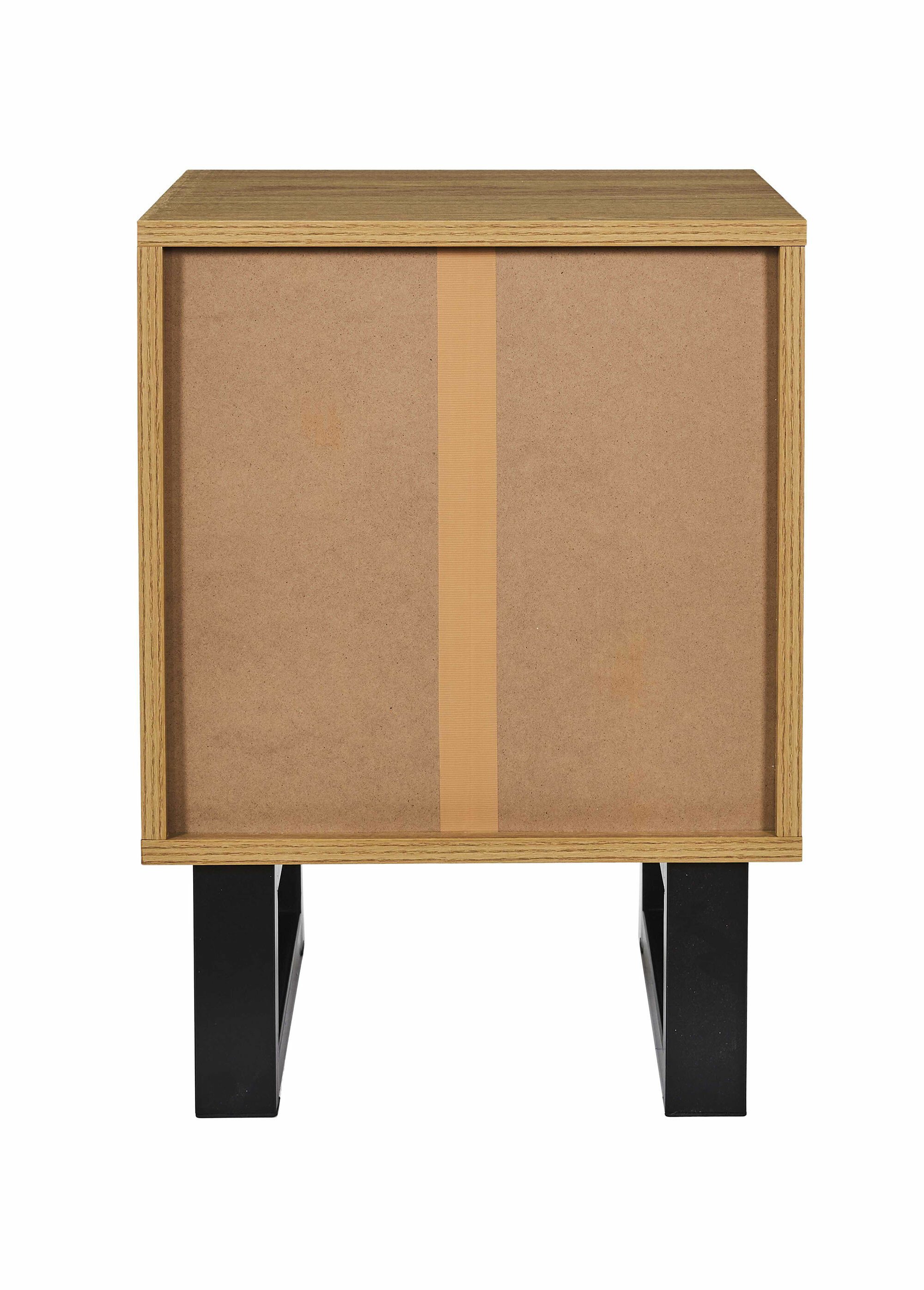 Chevet en bois décor forme abstraite