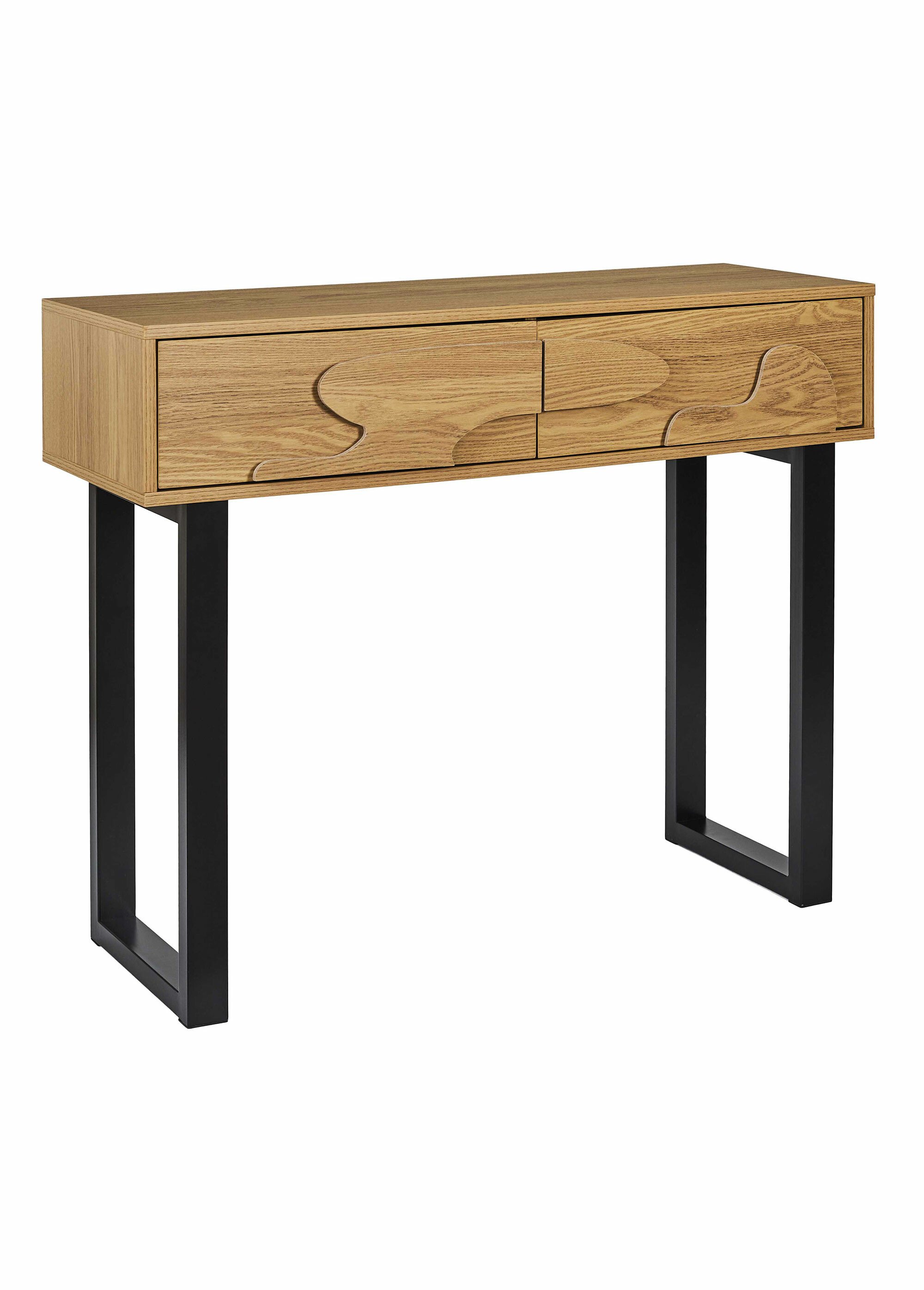 Console en bois décor forme abstraite