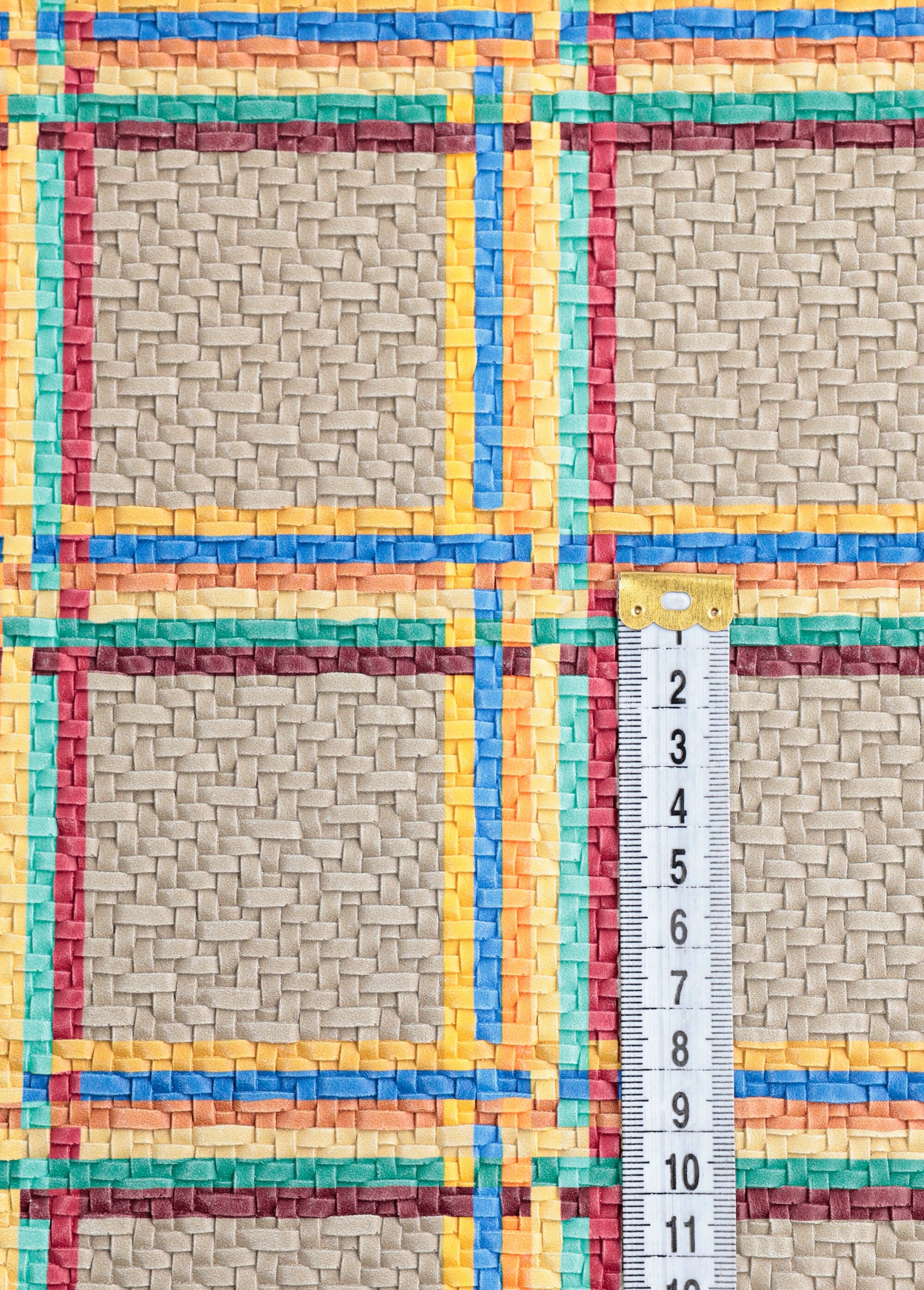 Coupon ameublement tissu plastifié natté