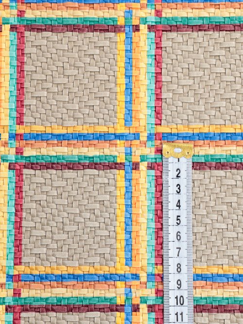 Coupon ameublement tissu plastifié natté MARRON COT117367 DE1