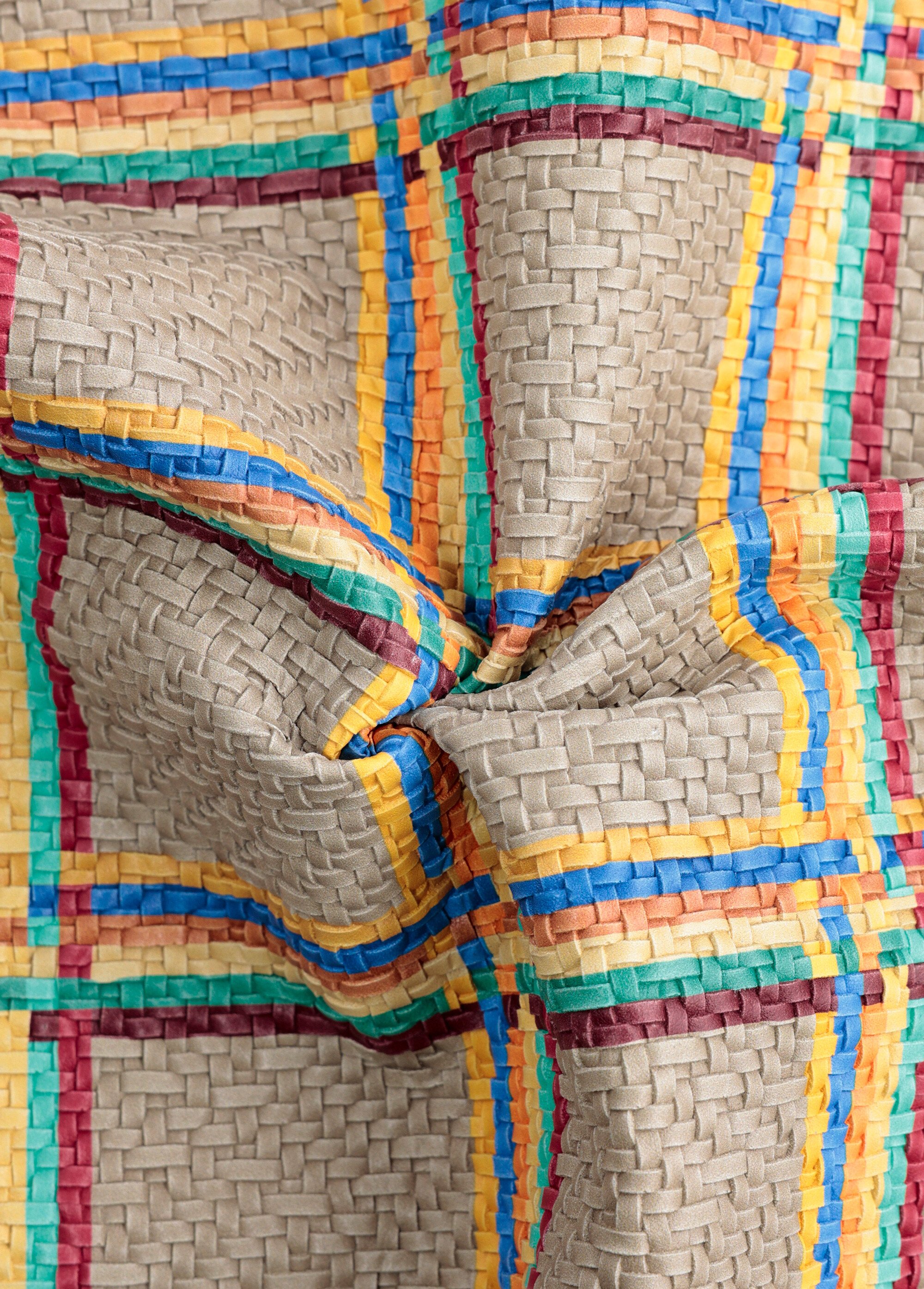 Coupon ameublement tissu plastifié natté