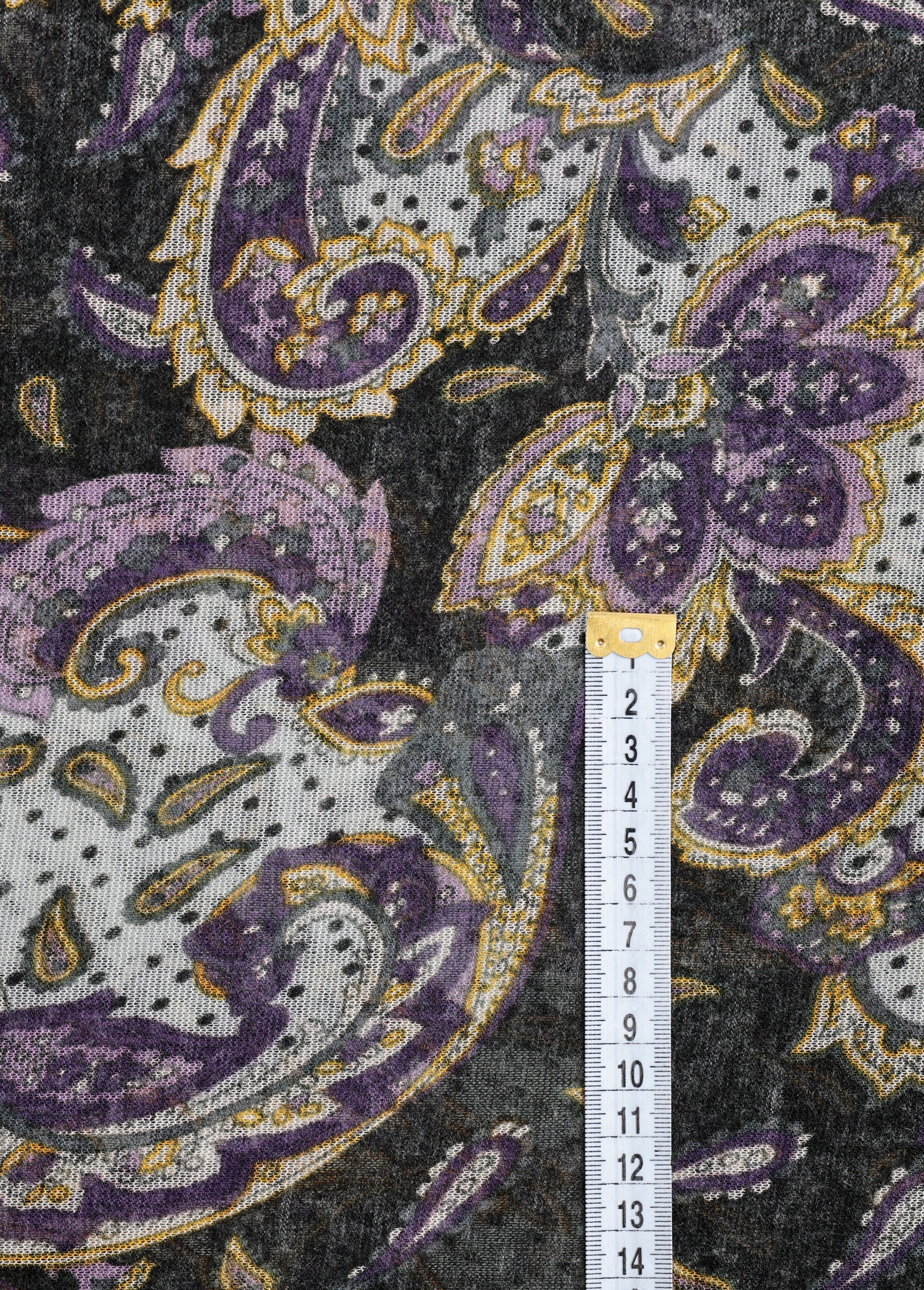 Coupon habillement jersey cachemire 1V NOIR COT150521 DE1