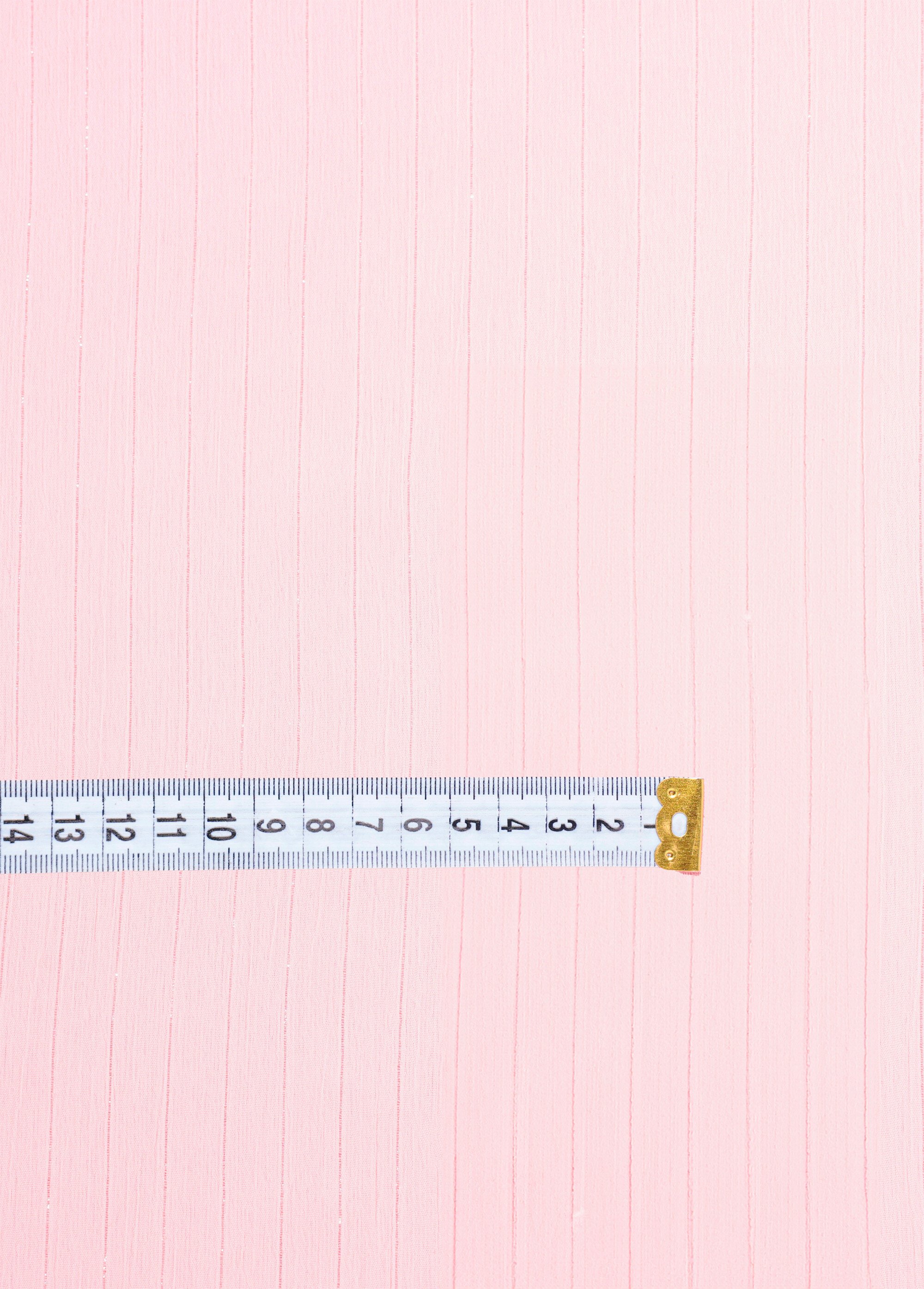 Coupon habillement voile métallisé 3R ROSE COT143496 DE1