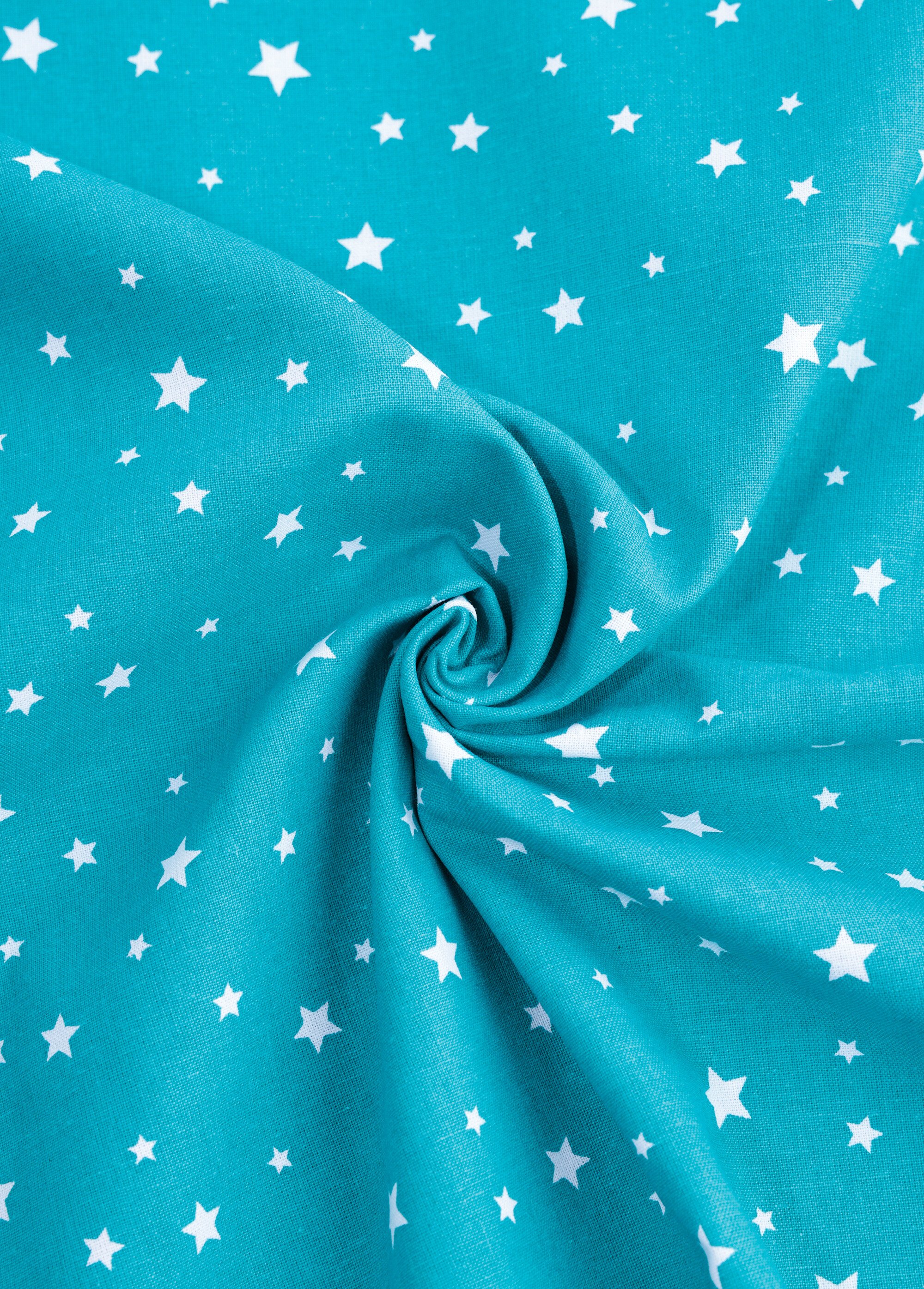 Coupon tissu ameublement, motif étoiles BLEU COT143744 FA1