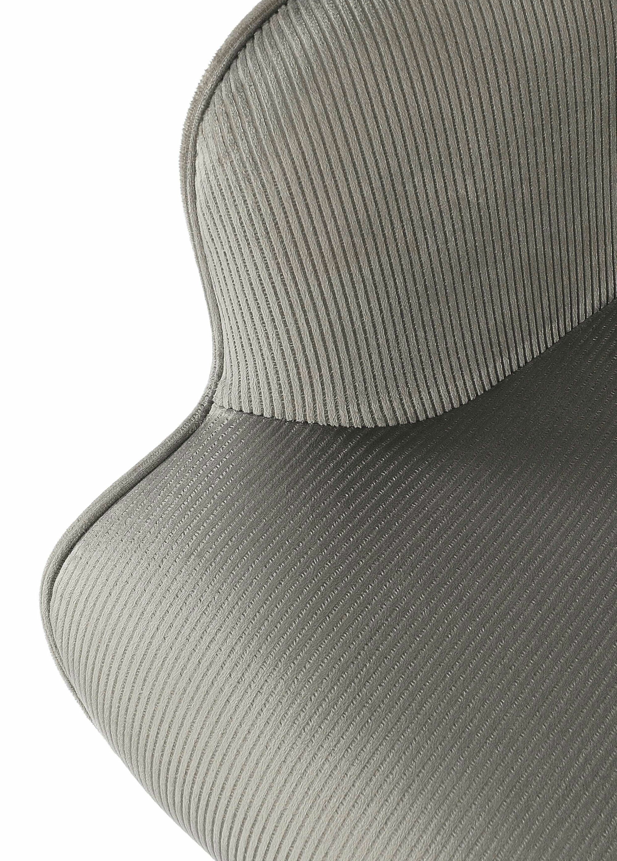 Fauteuil velours et dossier capitonné 1N GRIS CMP-HD0364 DE2