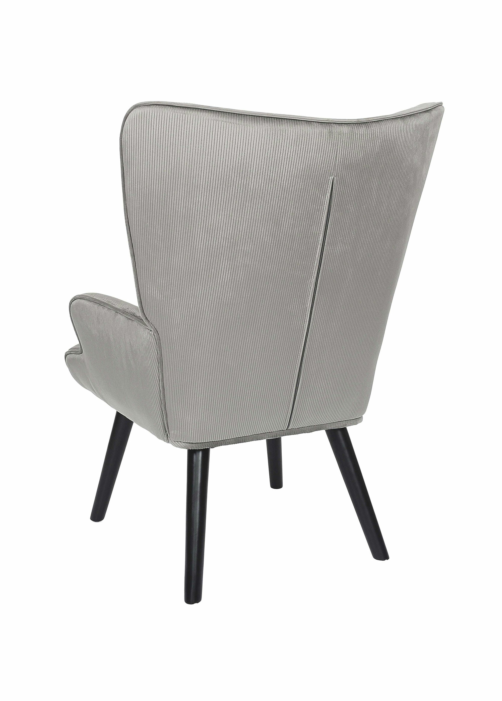 Fauteuil velours et dossier capitonné 1N