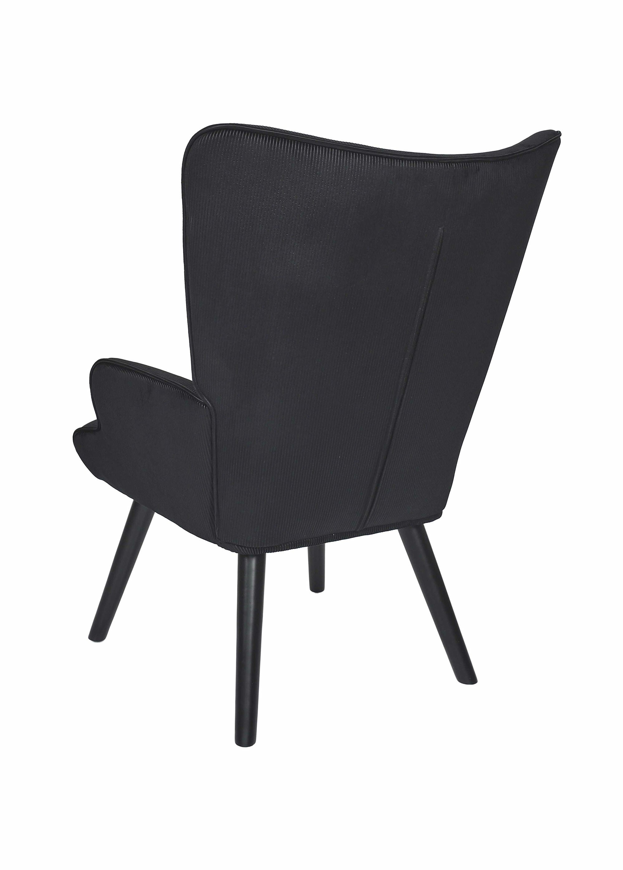 Fauteuil velours et dossier capitonné 1N