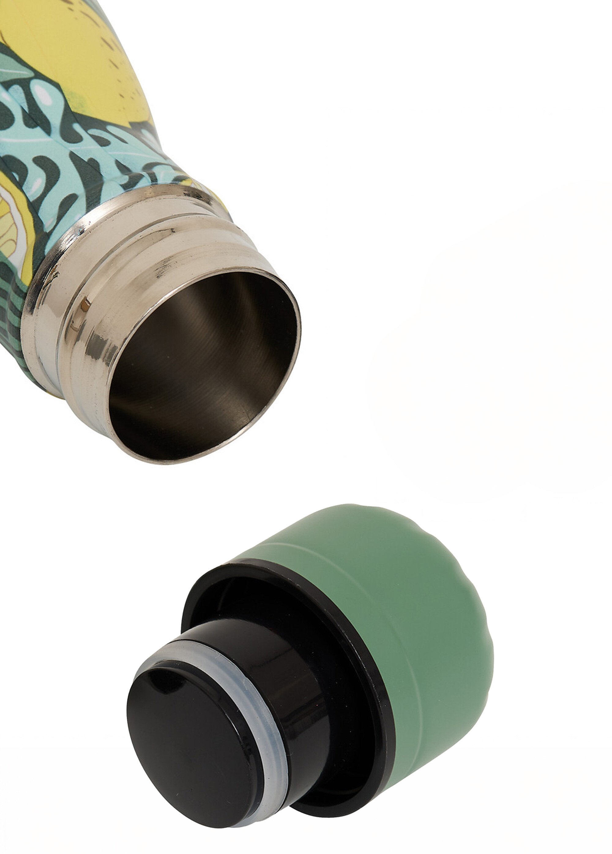 Gourde bouteille métal décor fantaisie Jaune JJA-213552 DE1