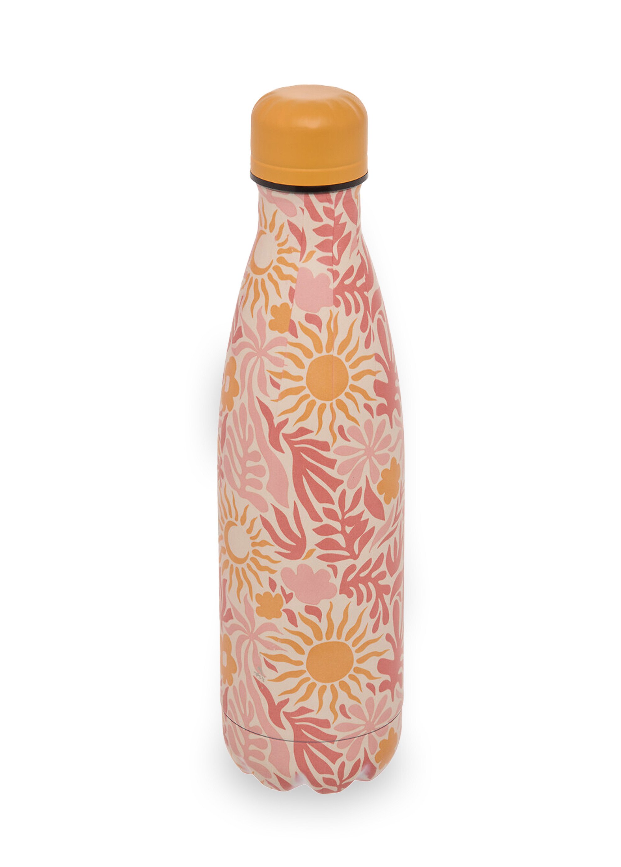 Gourde bouteille métal décor fantaisie Jaune JJA-213552 FA1