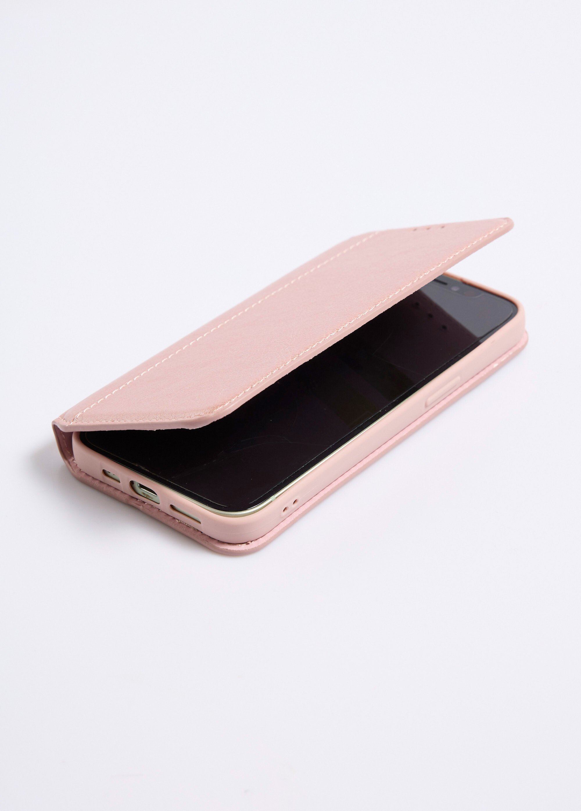 Étui aspect cuir pour iPhone 13