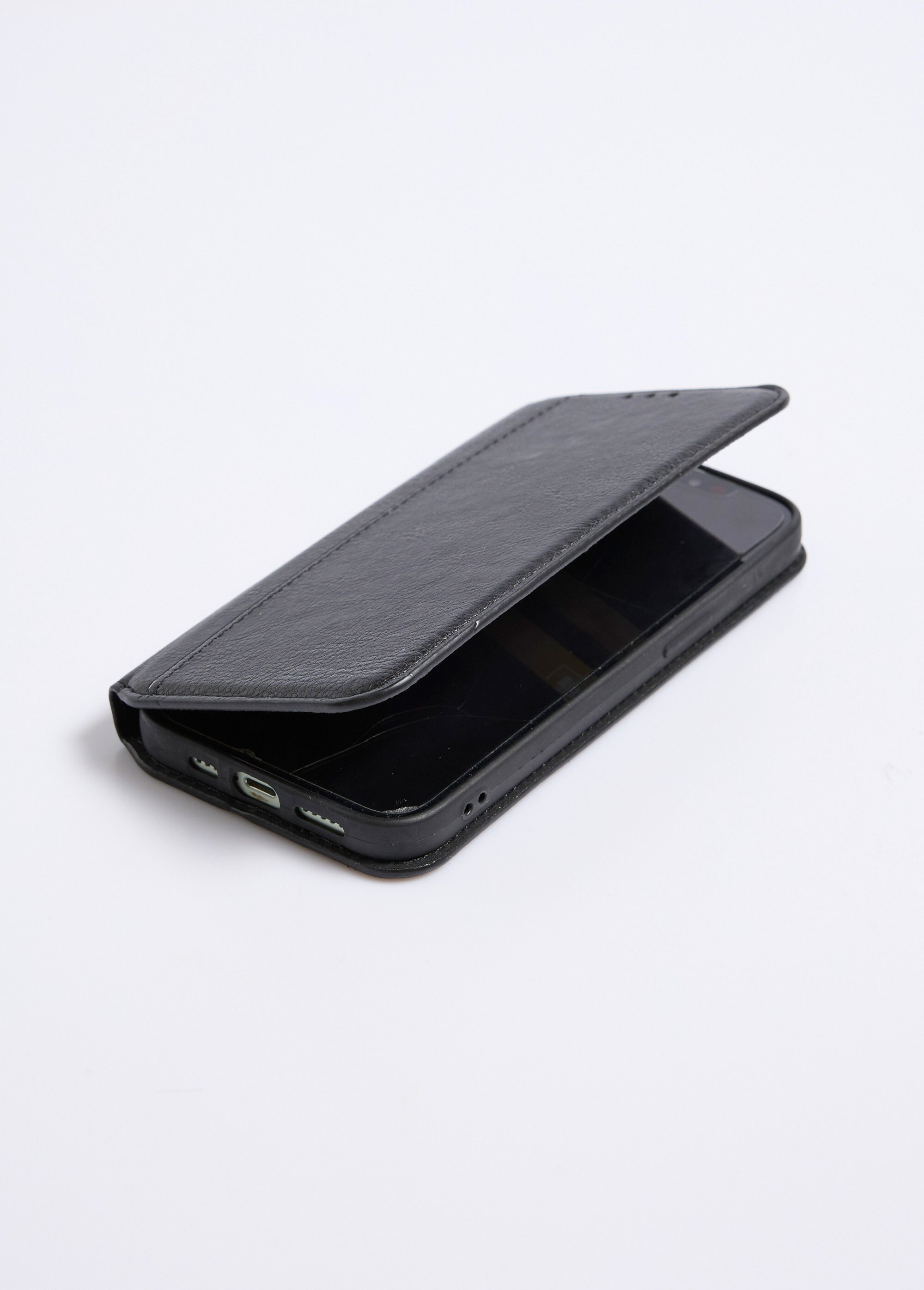 Étui aspect cuir pour iPhone 13