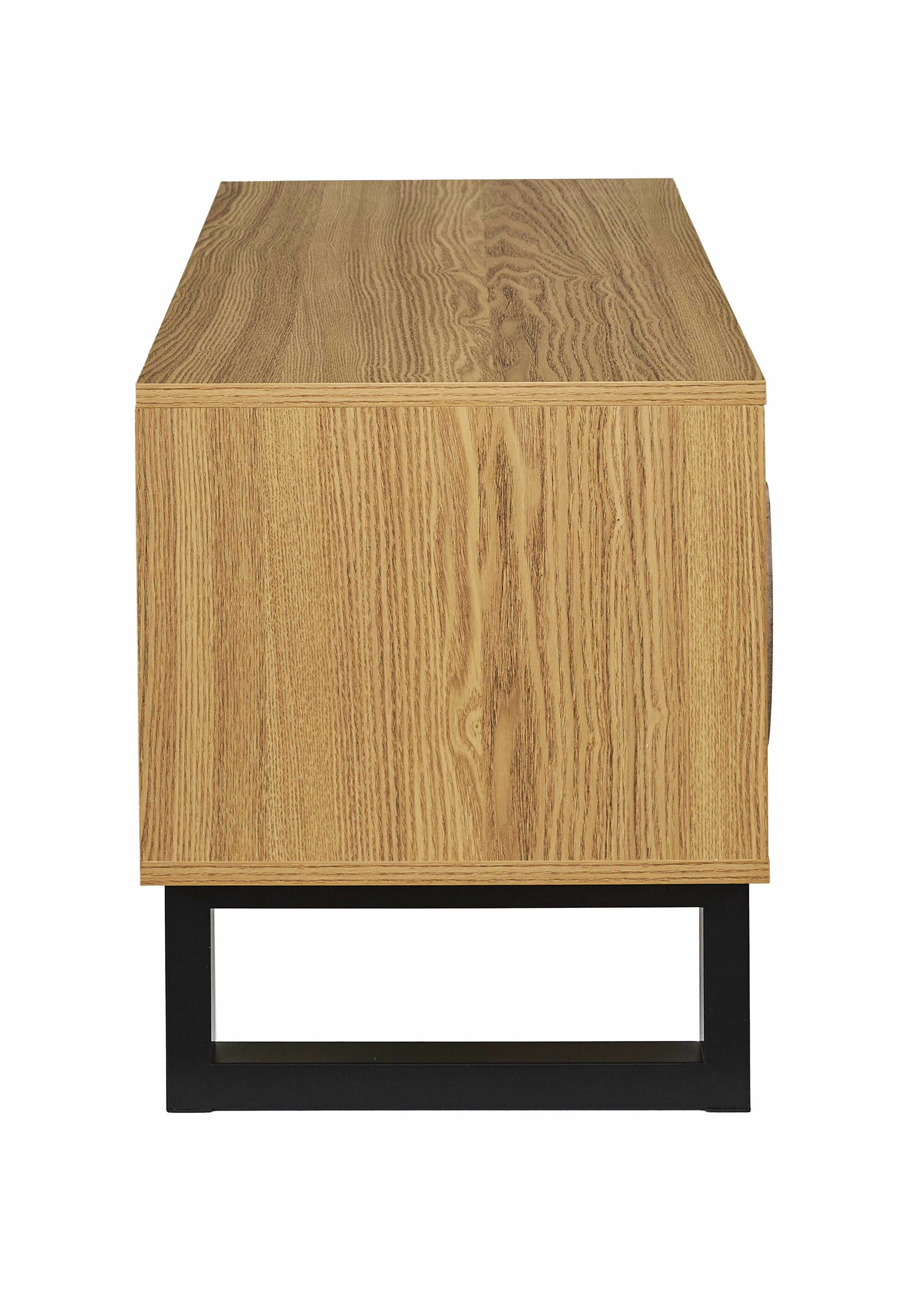 Meuble TV en bois décor forme abstraite MARRON CMP-HD0434 DE3