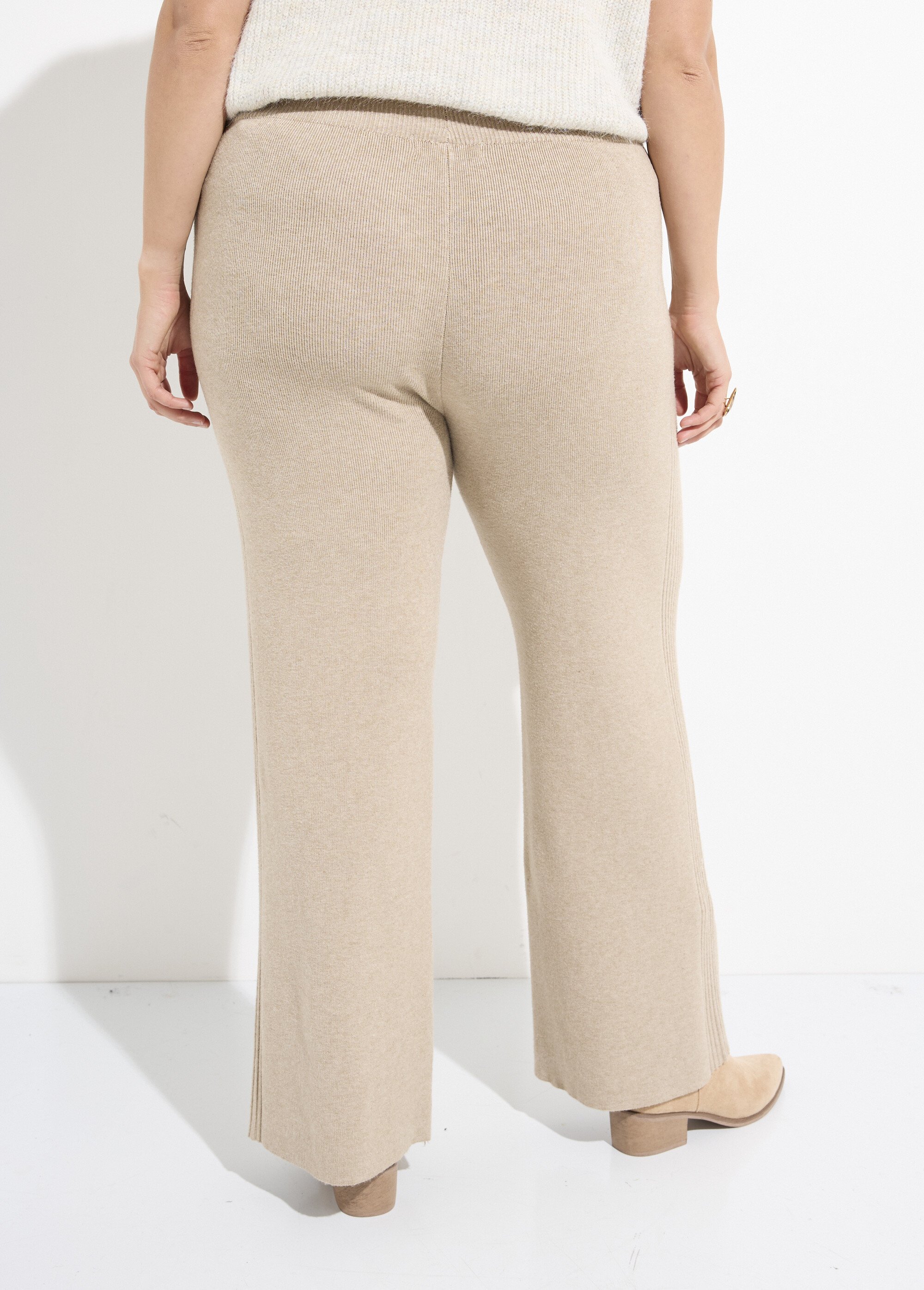 Pantalon large confort, jeu de mailles