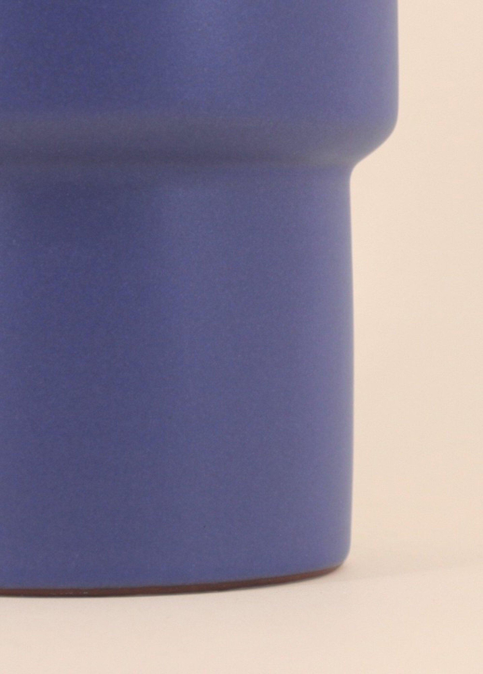 Petit vase en céramique, forme épurée Bleu NOR-14066 DE2