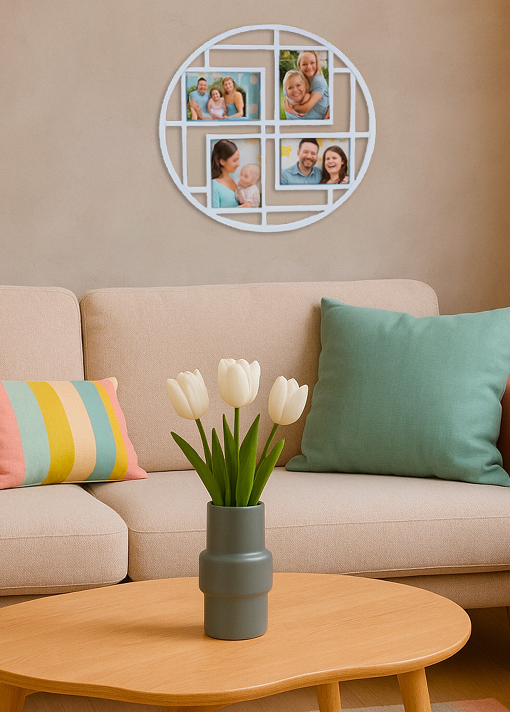 Petit vase en céramique, forme épurée Vert NOR-14066 SI2