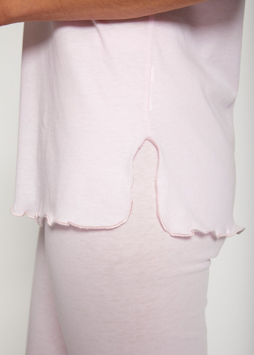 Pyjama détails tulle brodé Femme Rose SACKO DE3