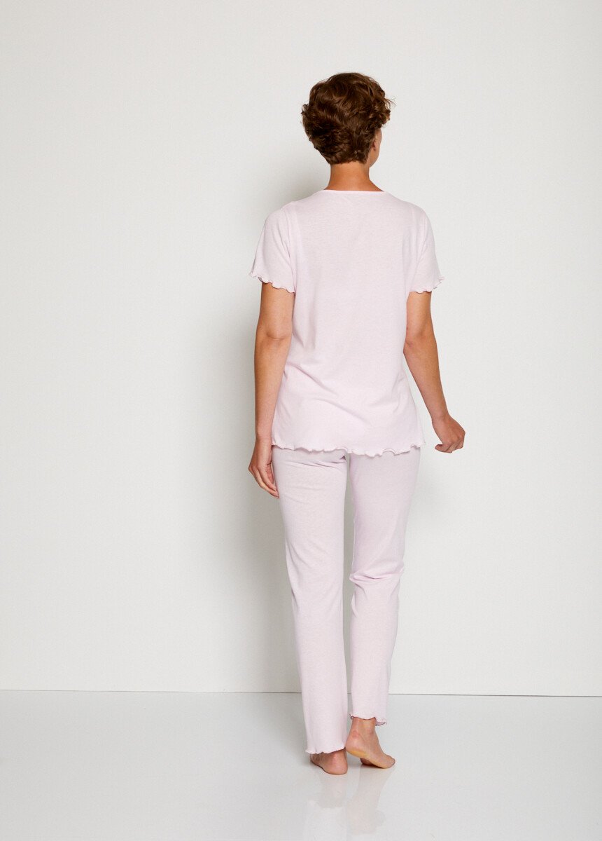 Pyjama détails tulle brodé