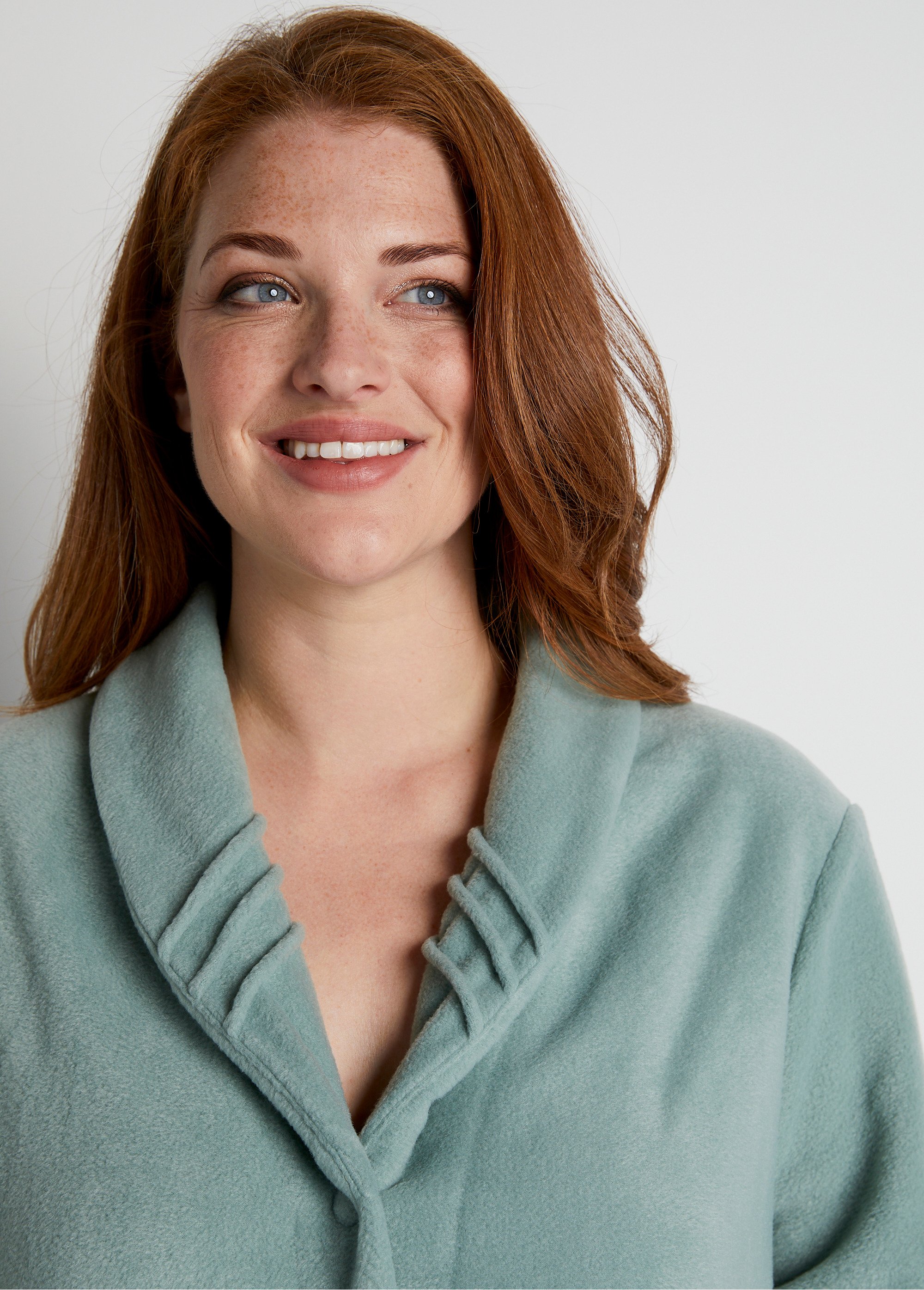 Peignoir robe de chambre polaire uni