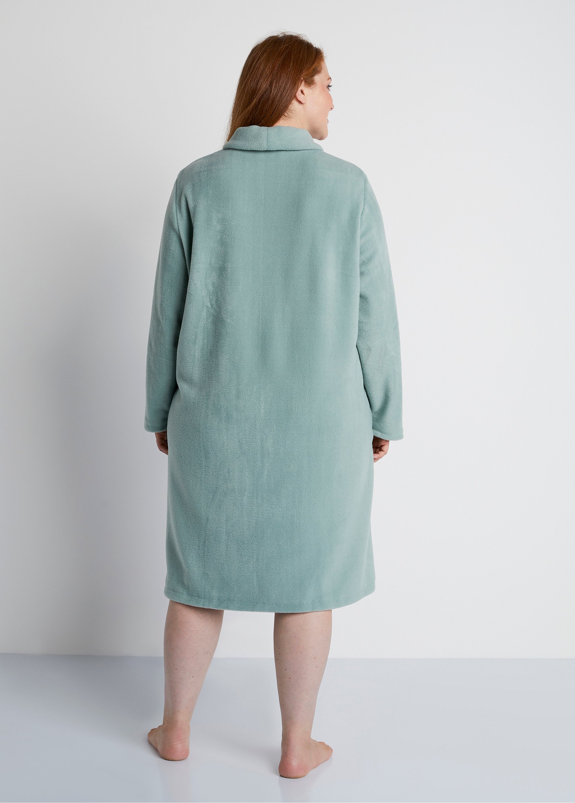 Peignoir robe de chambre polaire uni