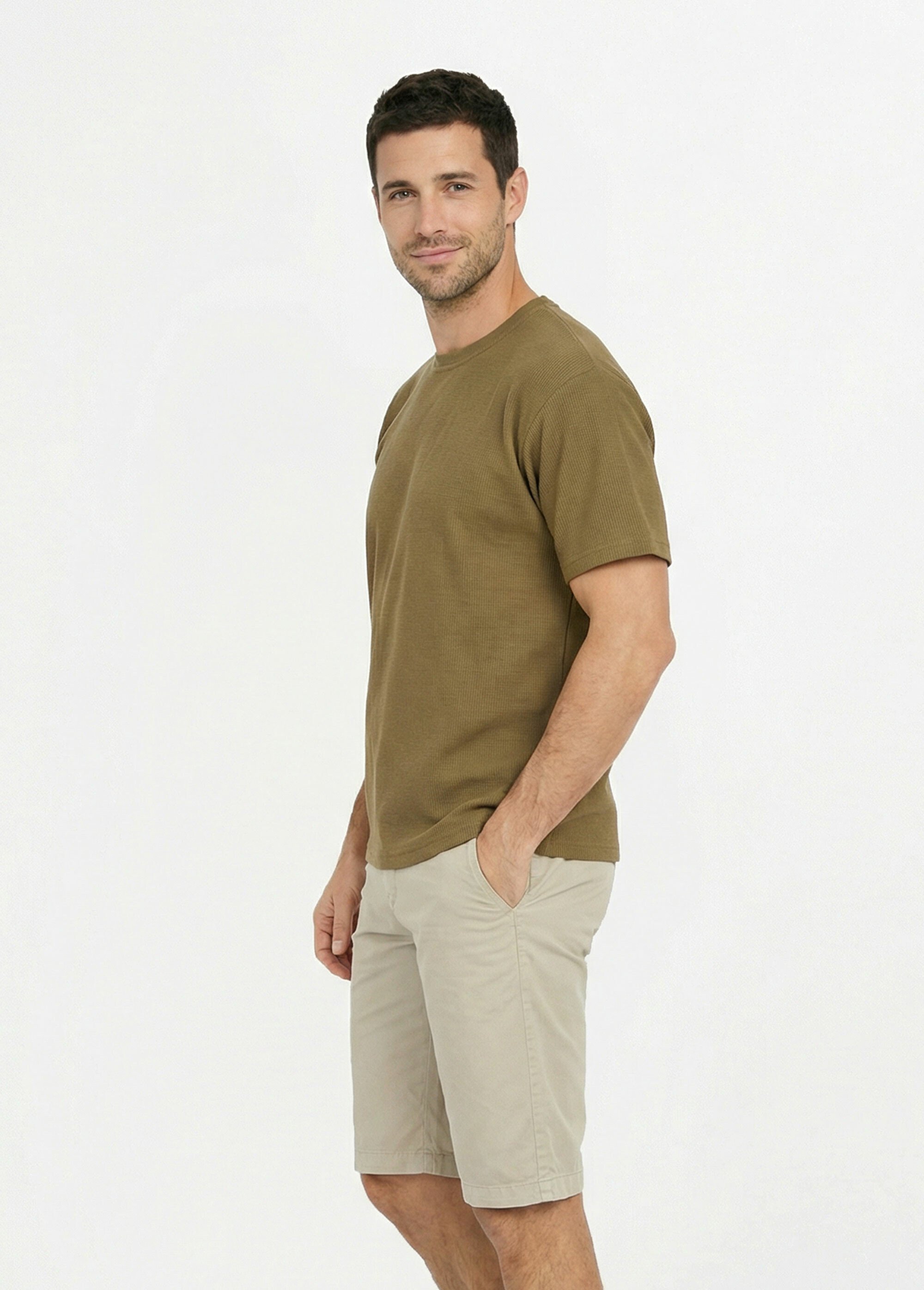 T-shirt maille texturée manches courtes